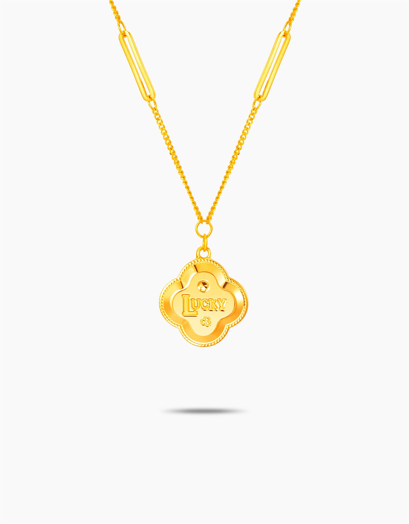 LVC 9IN Cloverlane 999 Gold Necklace