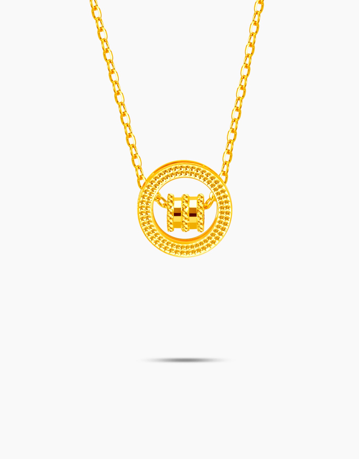 LVC 9IN Loop Barrel 999 Gold Necklace