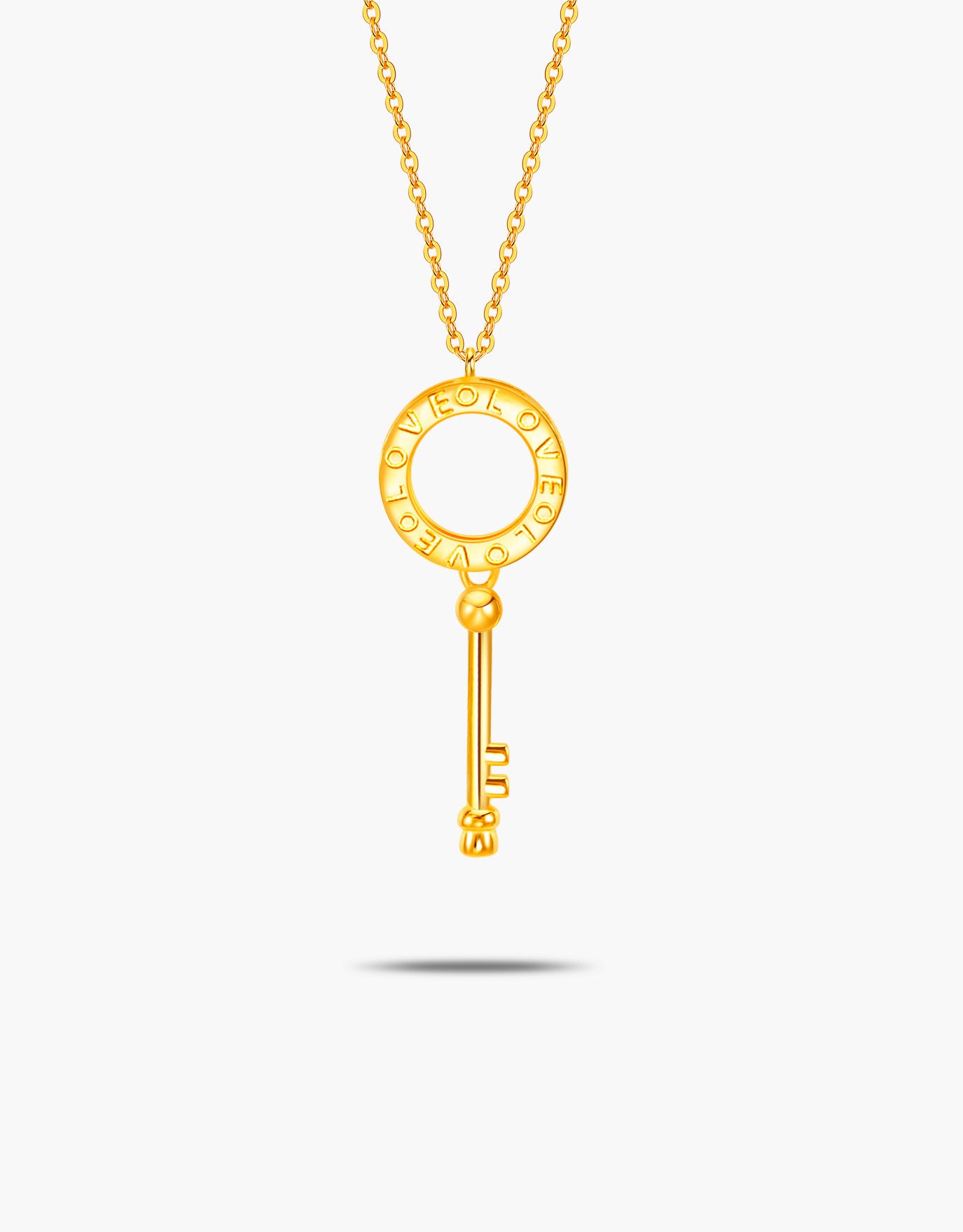 LVC 9IN Love Key 999 Gold Necklace