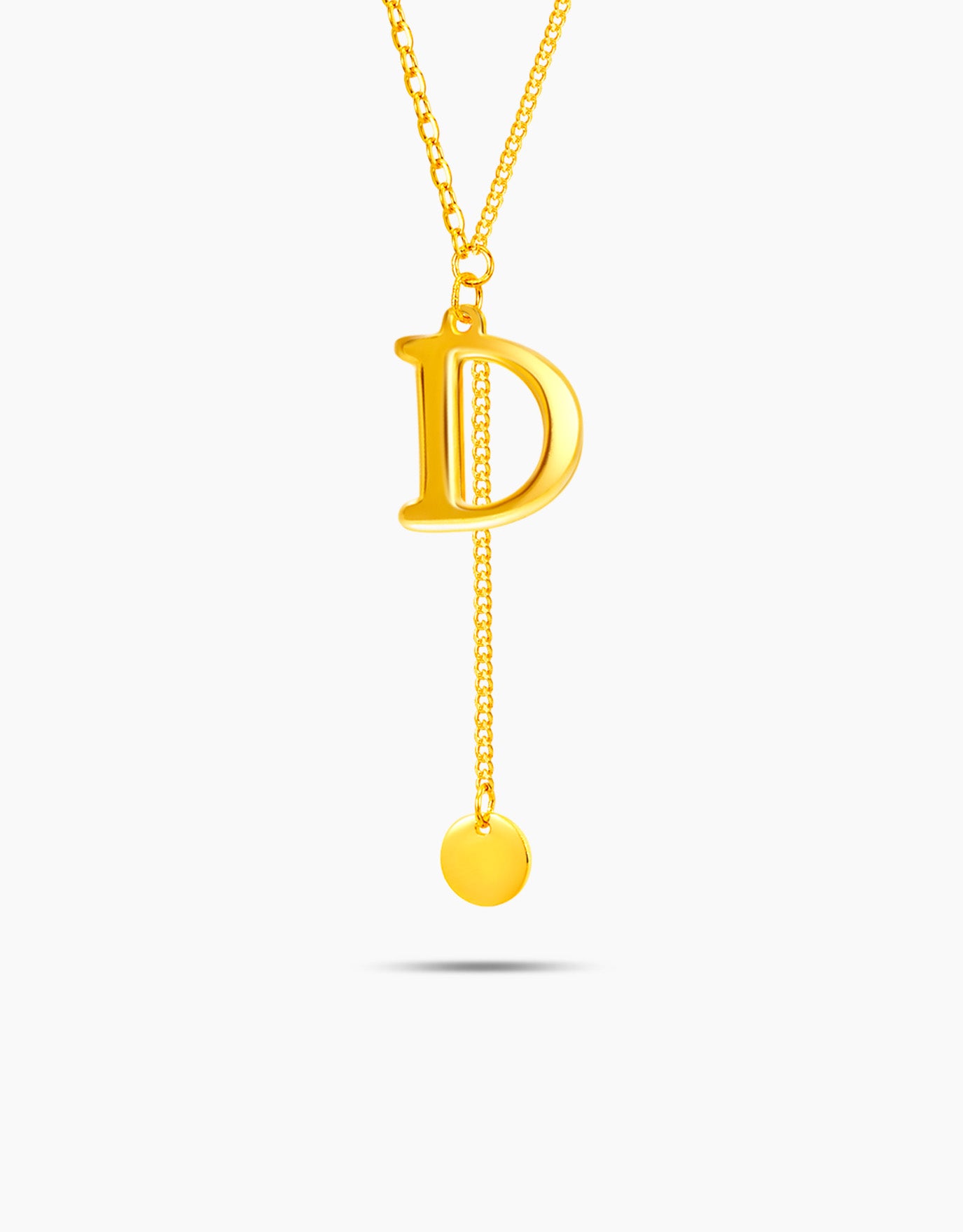 LVC 9IN Drop Initial 999 Gold Necklace