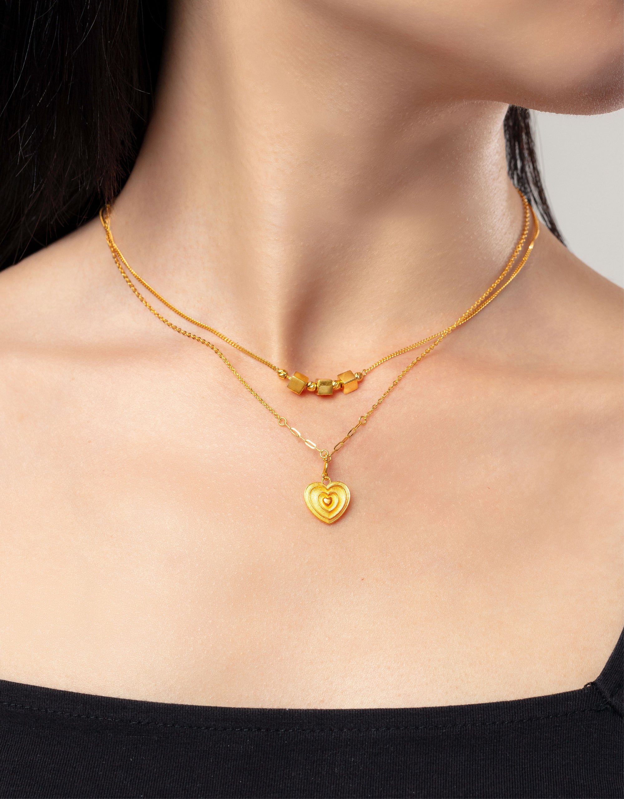 LVC 9IN Strings of Love 999 Gold Necklace