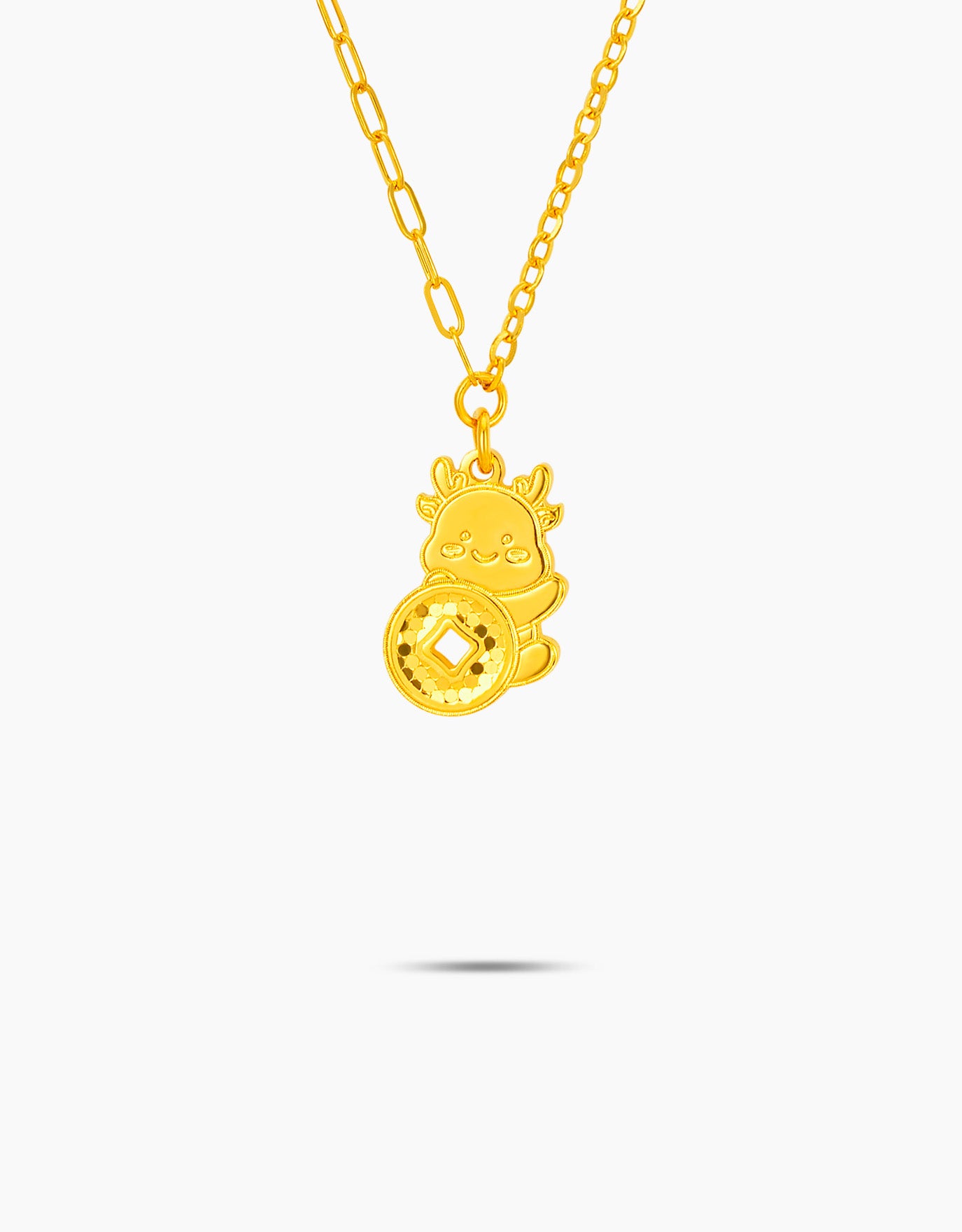 LVC 9IN Blessed Dragon 999 Gold Necklace