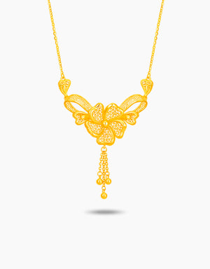 LVC 9IN Periwinkle 999 Gold Necklace