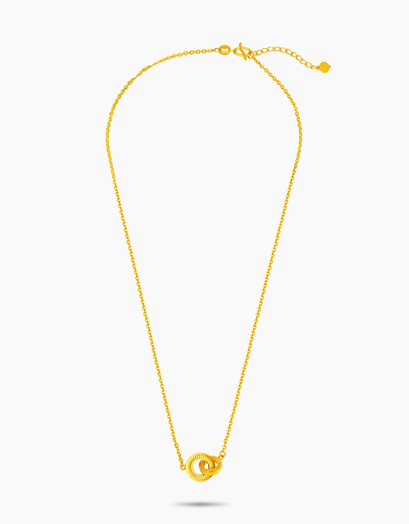 LVC 9IN Interlocking Rings 999 Necklace