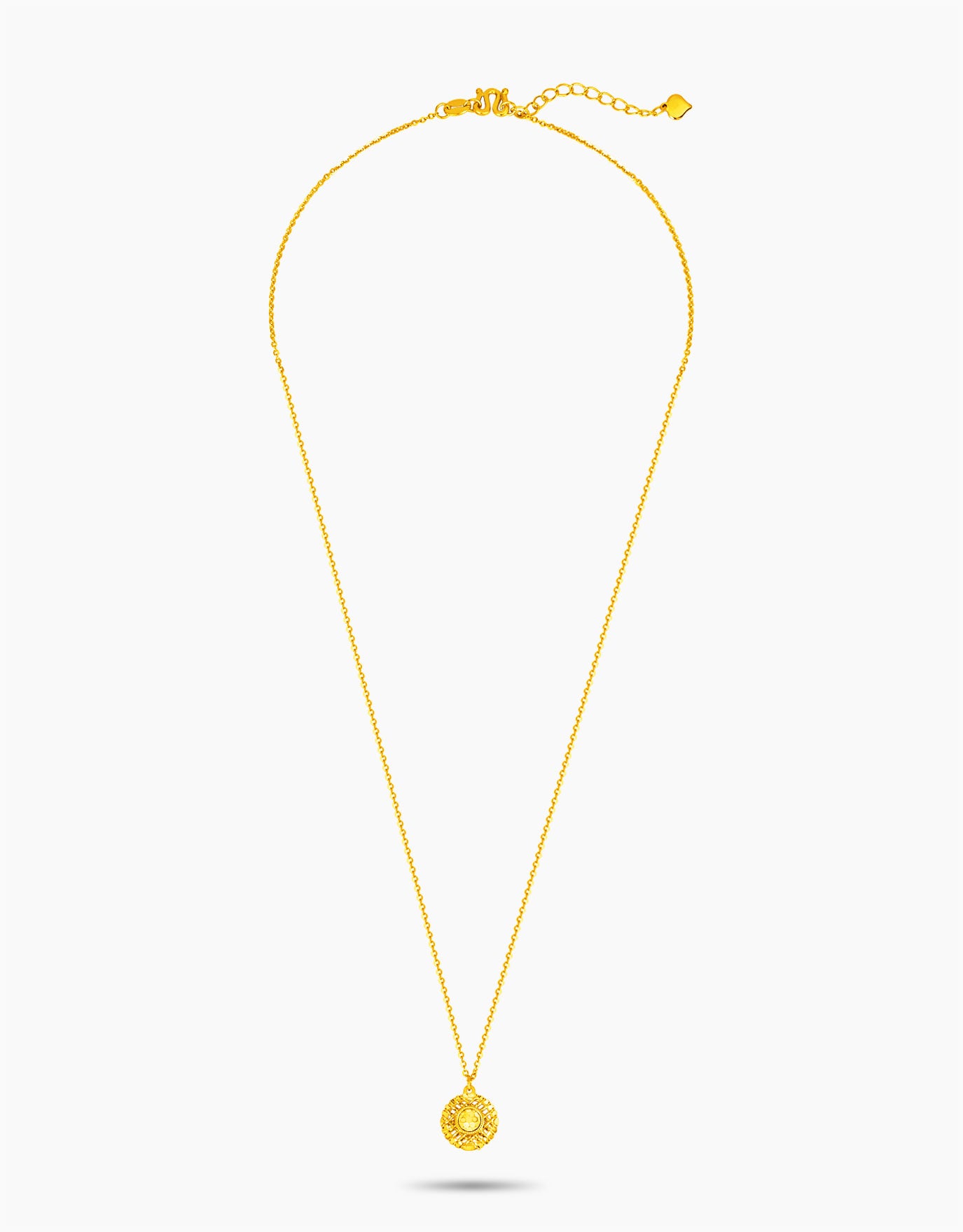 LVC 9IN Tangled Cirque 999 Gold Necklace