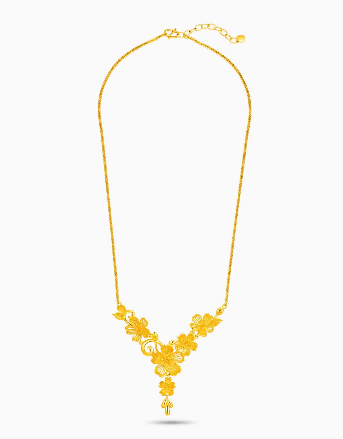 LVC 9IN Sakura Vine 999 Gold Necklace