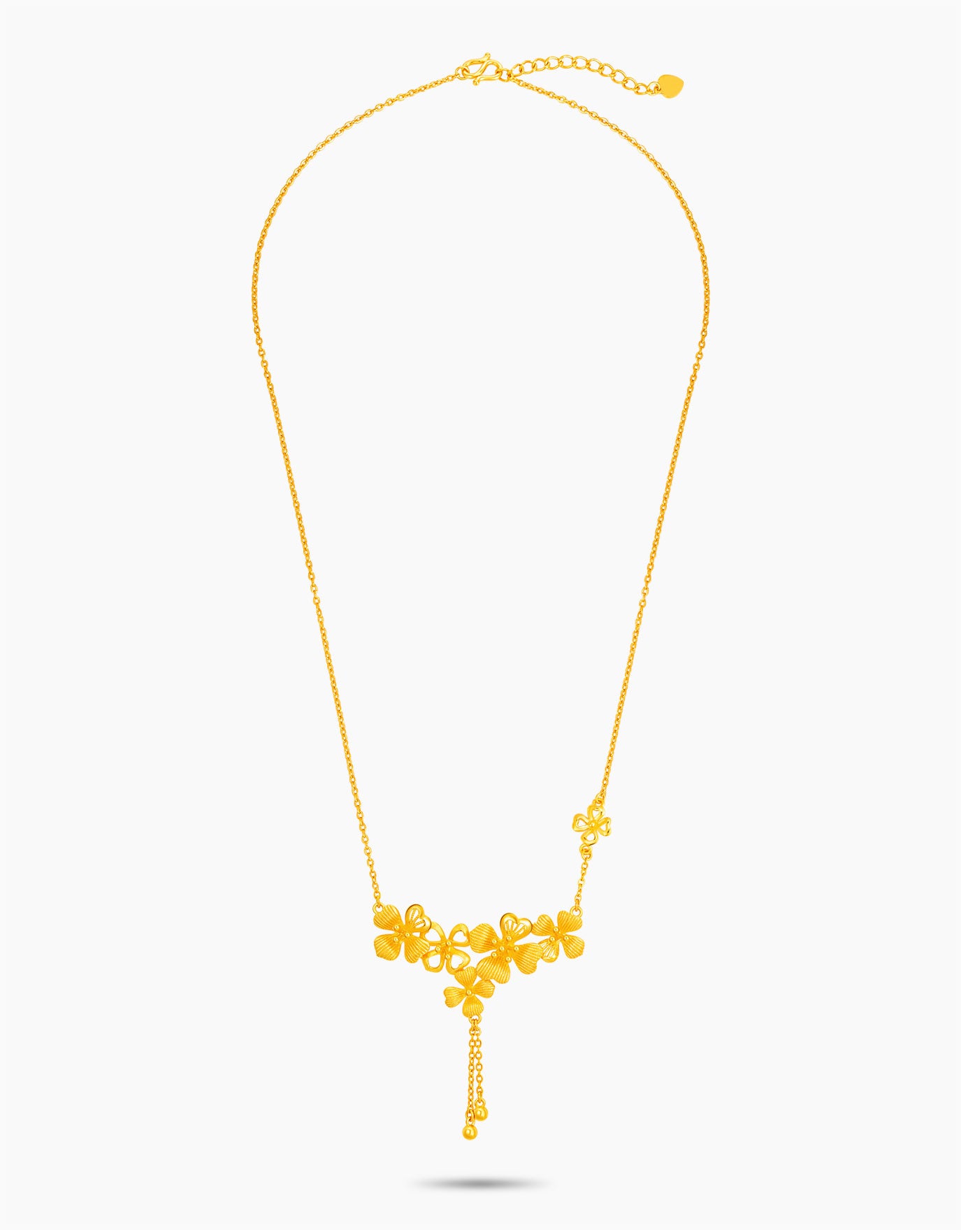 LVC 9IN Petal Cascade 999 Gold Necklace