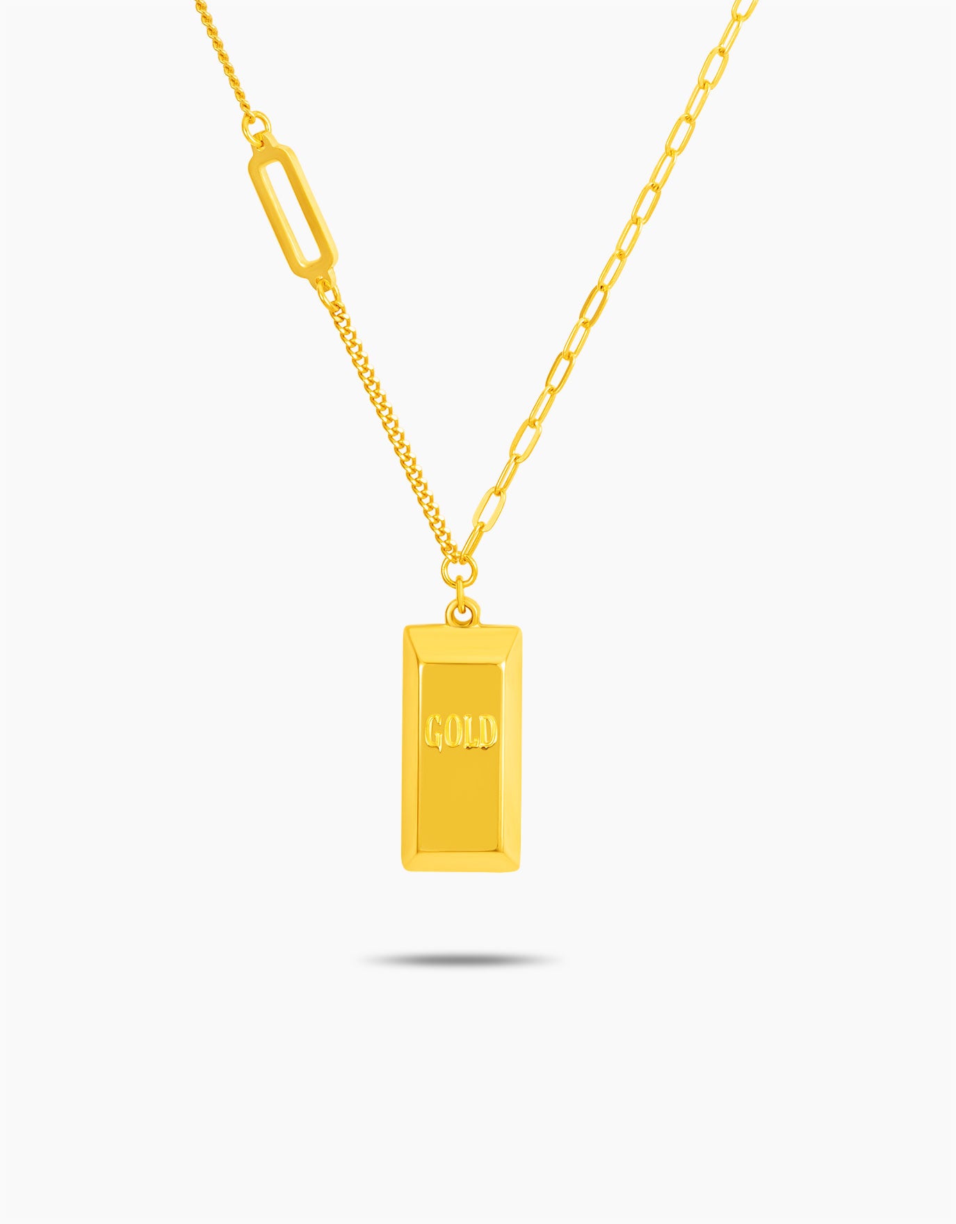 LVC 9IN Lucky Gold Bar 999 Gold Necklace