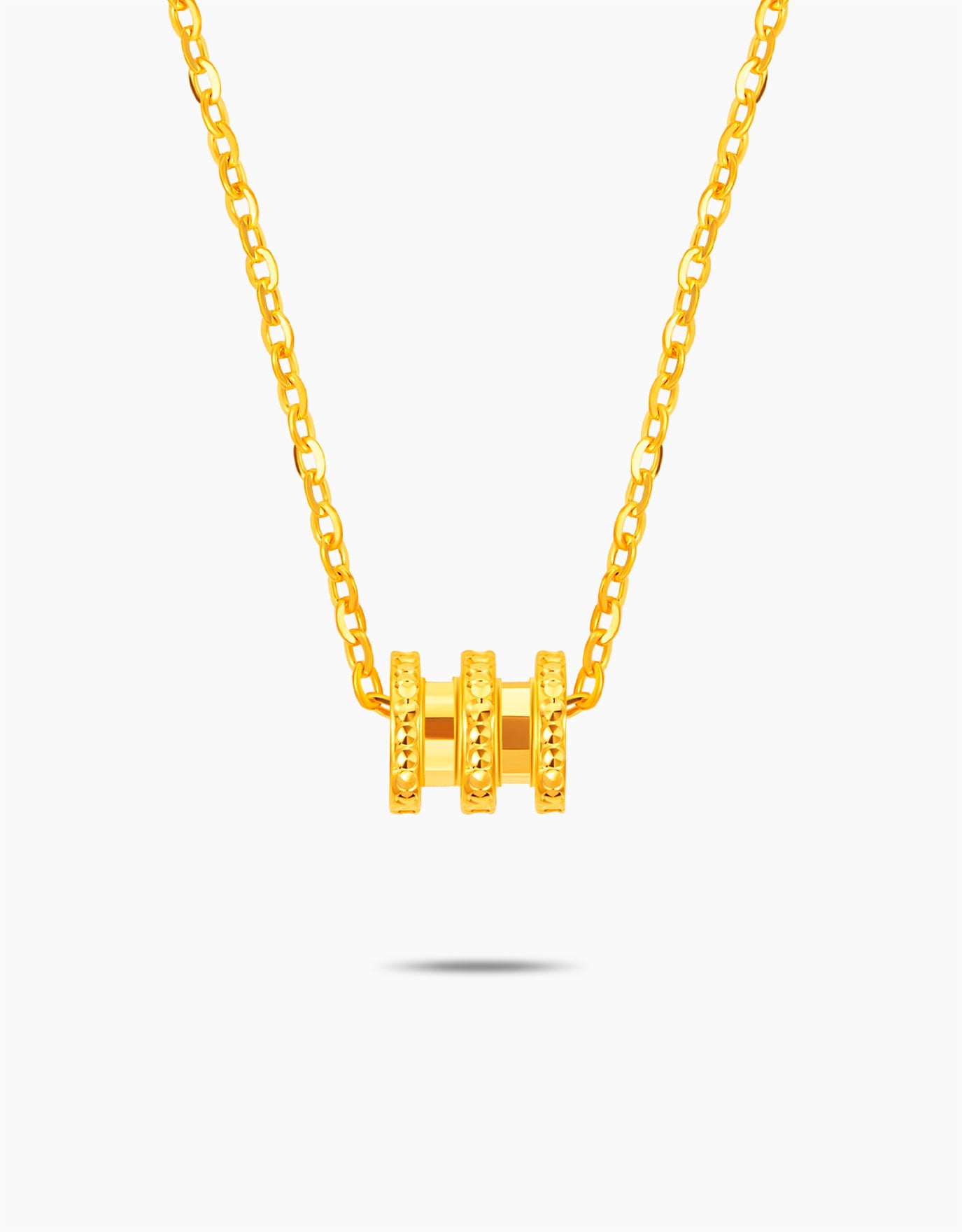 LVC 9IN Petit Barrel 999 Gold Necklace