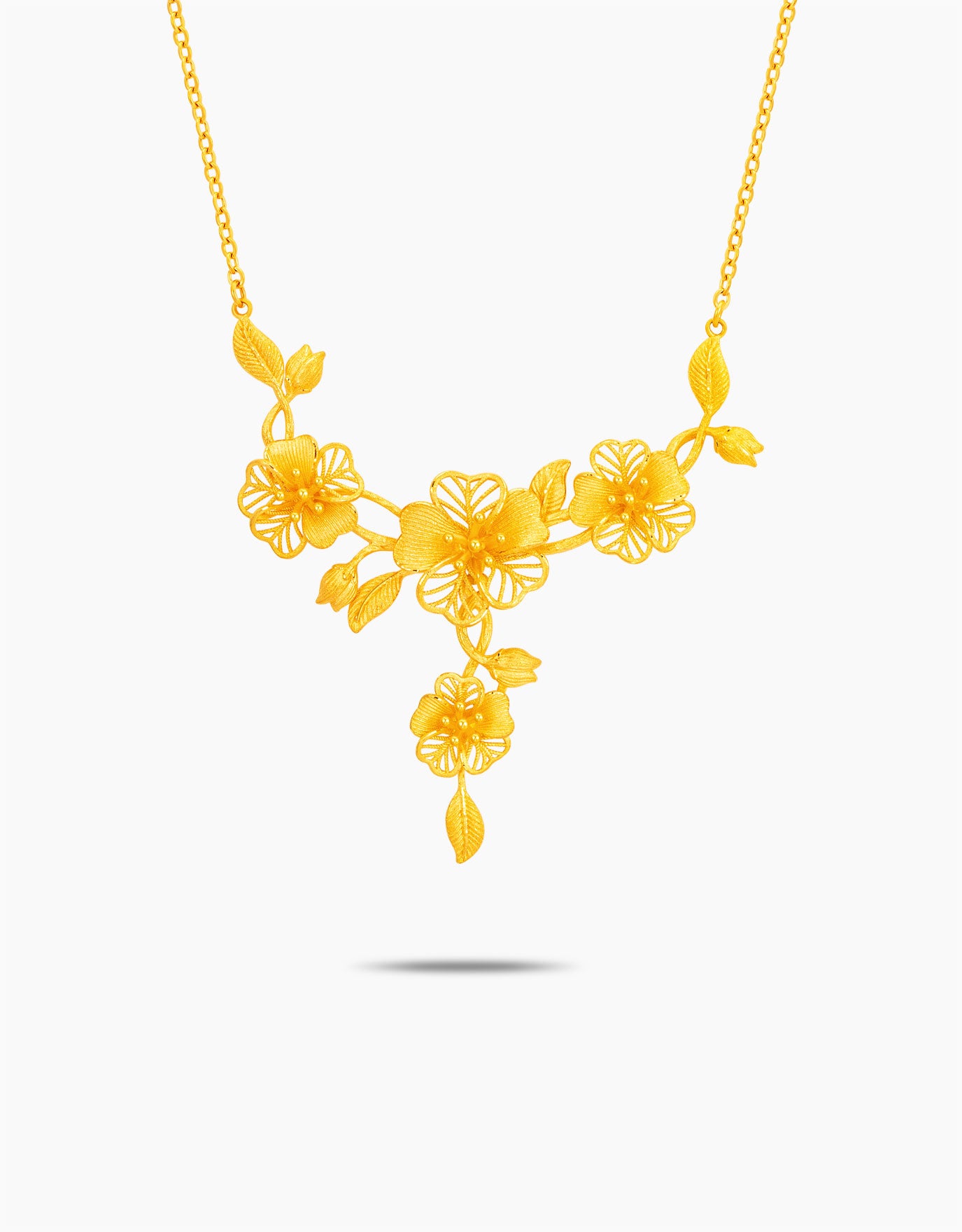 LVC 9IN Garden Grace 999 Gold Necklace