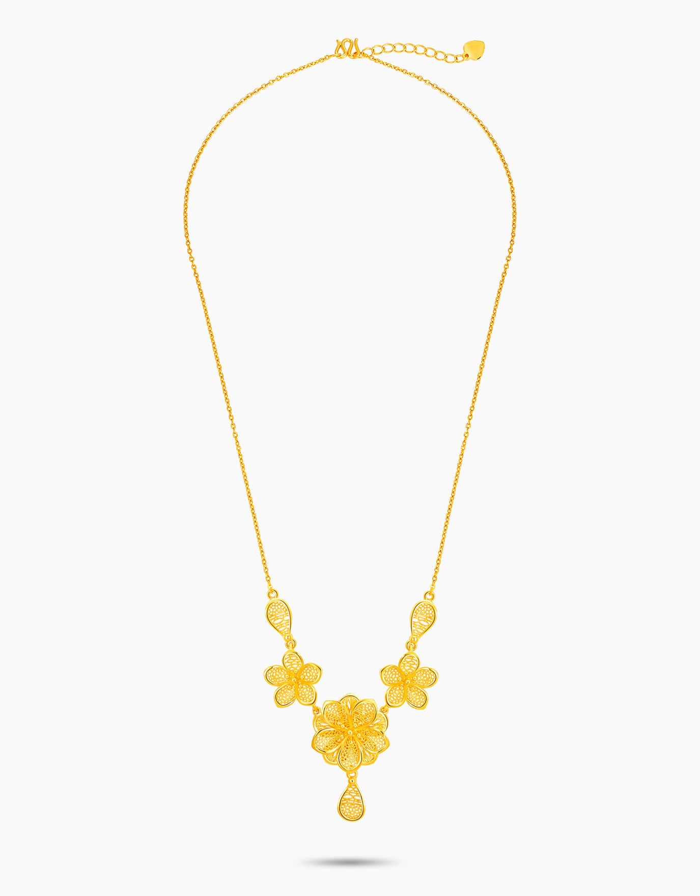 LVC 9IN Blossom Lace 999 Gold Necklace