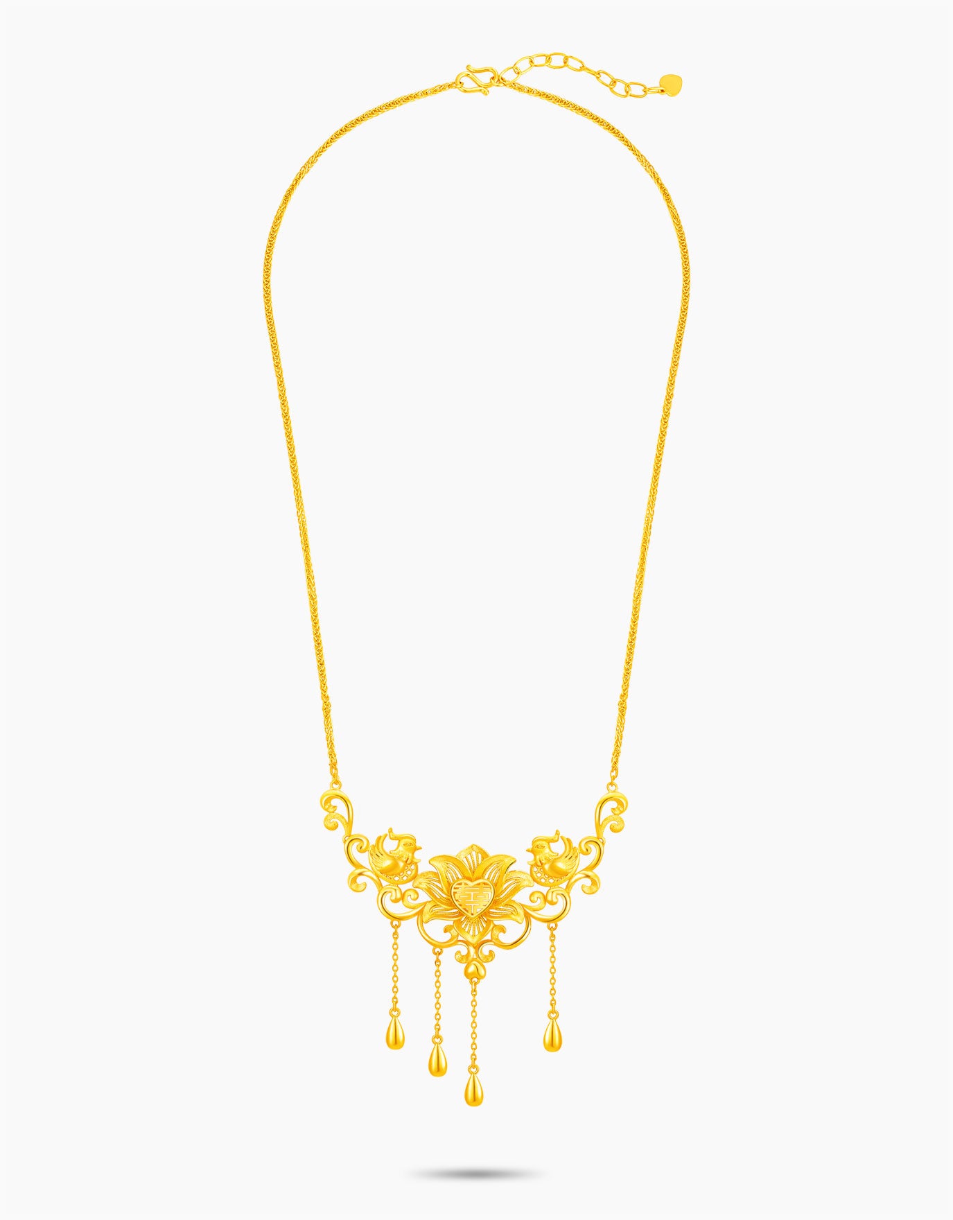 LVC 9IN Regal Phoenix Longevity 囍 999 Gold Necklace