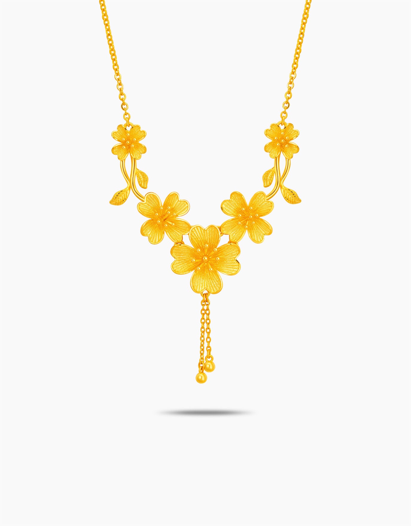 LVC 9IN Sakura Bloom 999 Gold Necklace