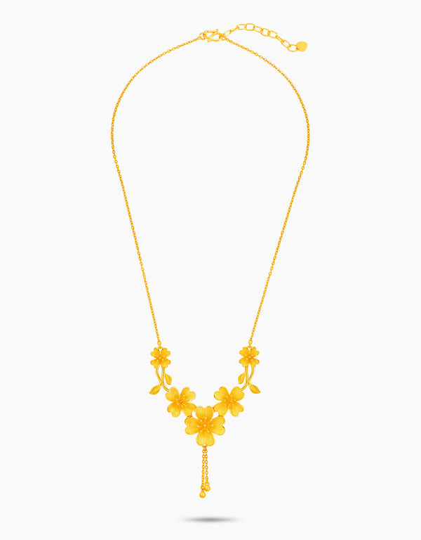 LVC 9IN Sakura Bloom 999 Gold Necklace – Love