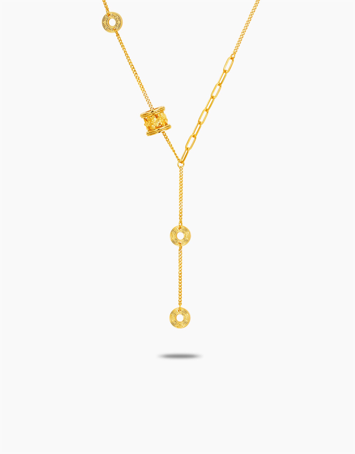 LVC 9IN Aella Barrel 999 Gold Necklace