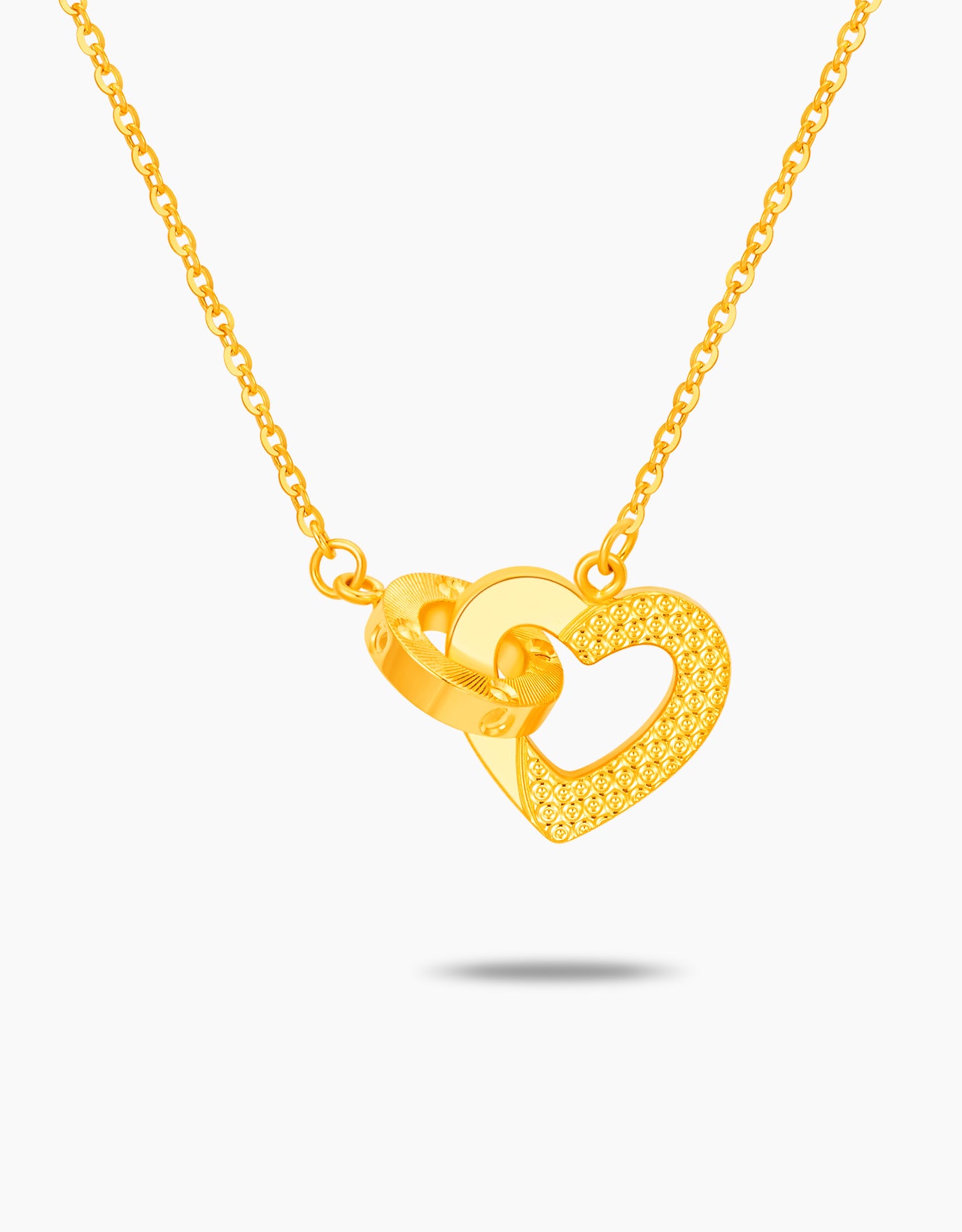 LVC 9IN Interlocking Love 999 Gold Necklace