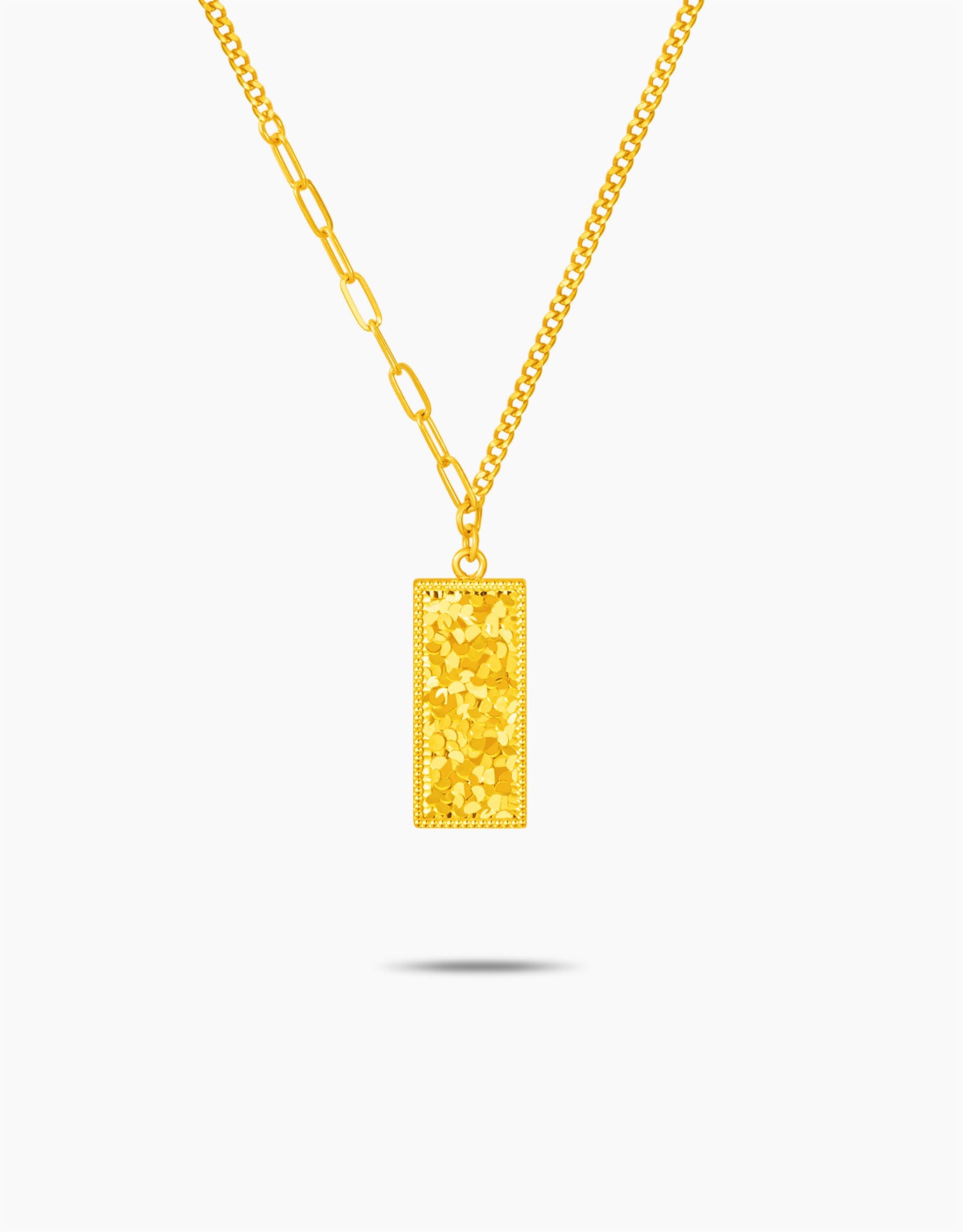 LVC 9IN Prosperity Bar 999 Gold Necklace