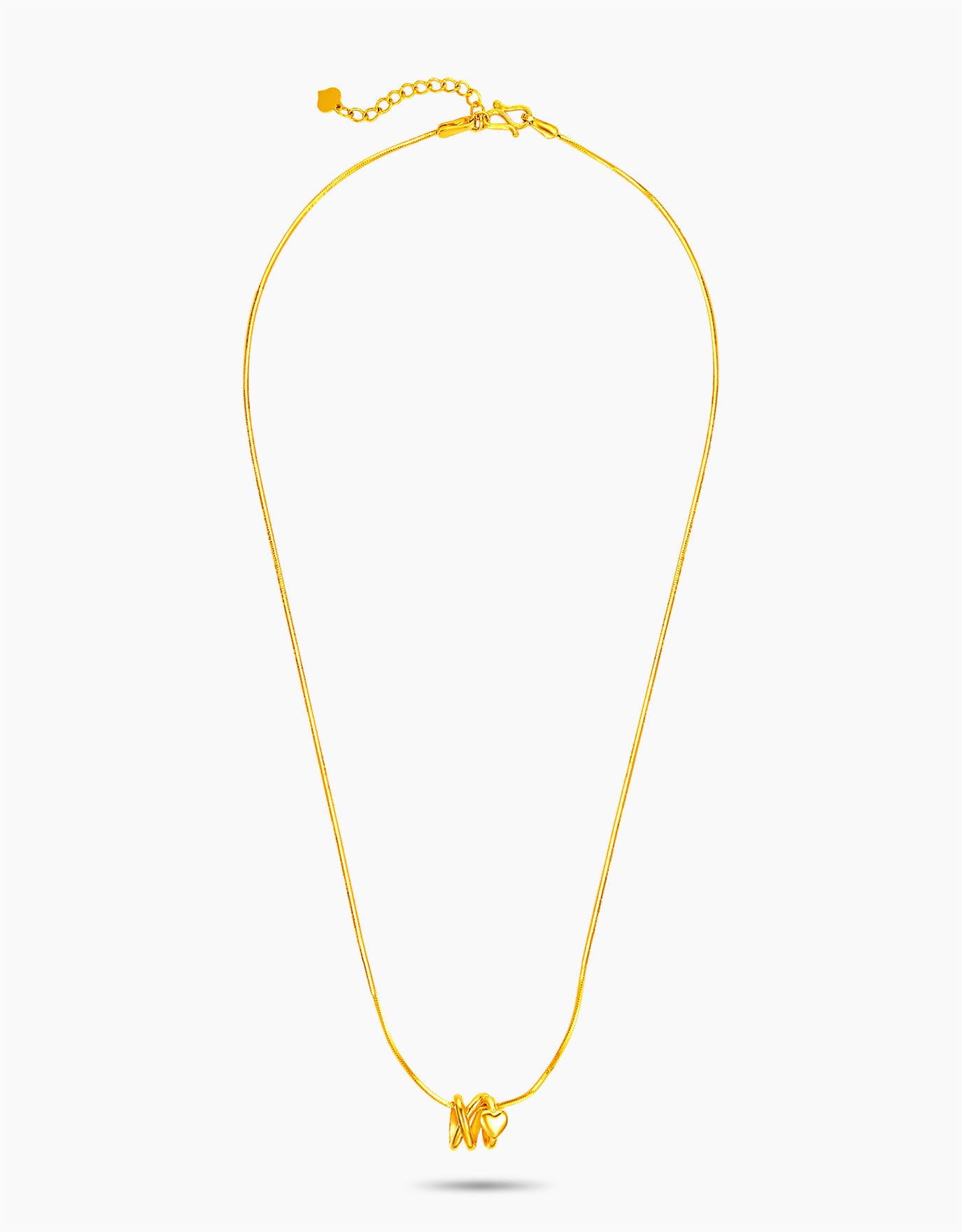 LVC 9IN Wrapped Around Your Heart 999 Gold Necklace