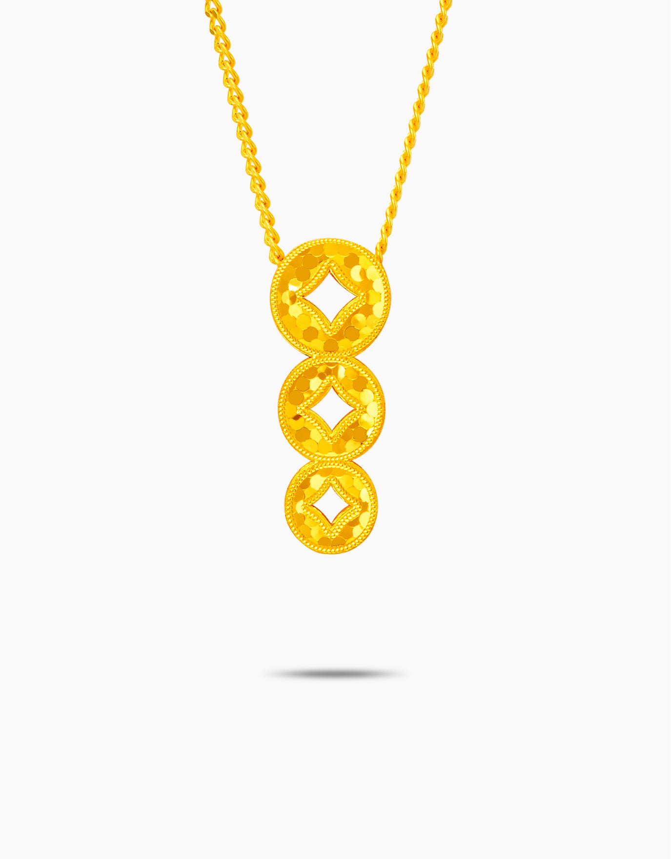 LVC 9IN Fortune Coins Climb 999 Gold Necklace