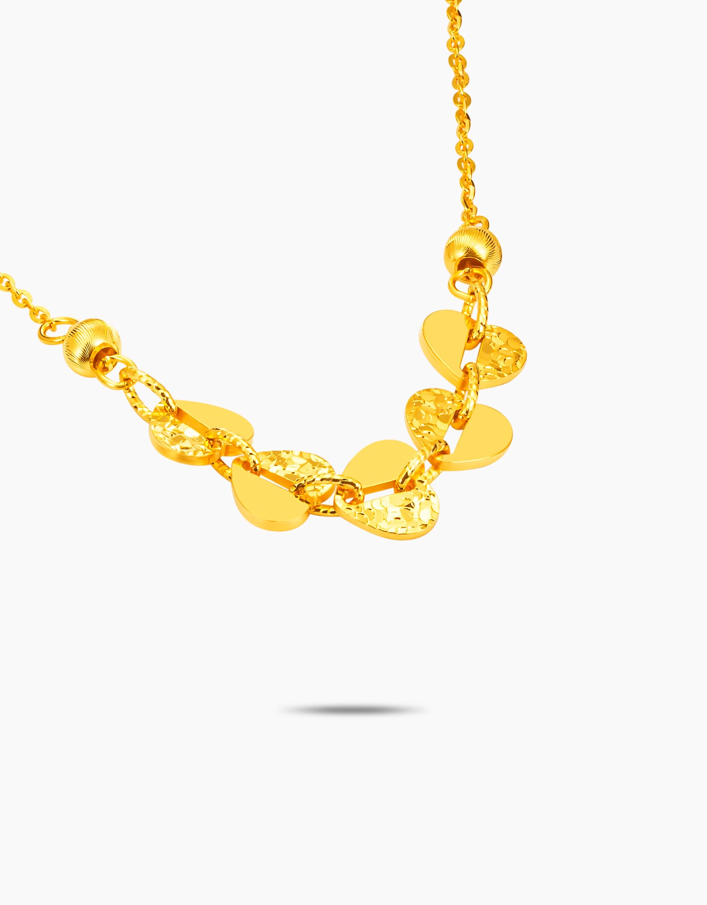 LVC 9IN Solaris Heart 999 Gold Necklace