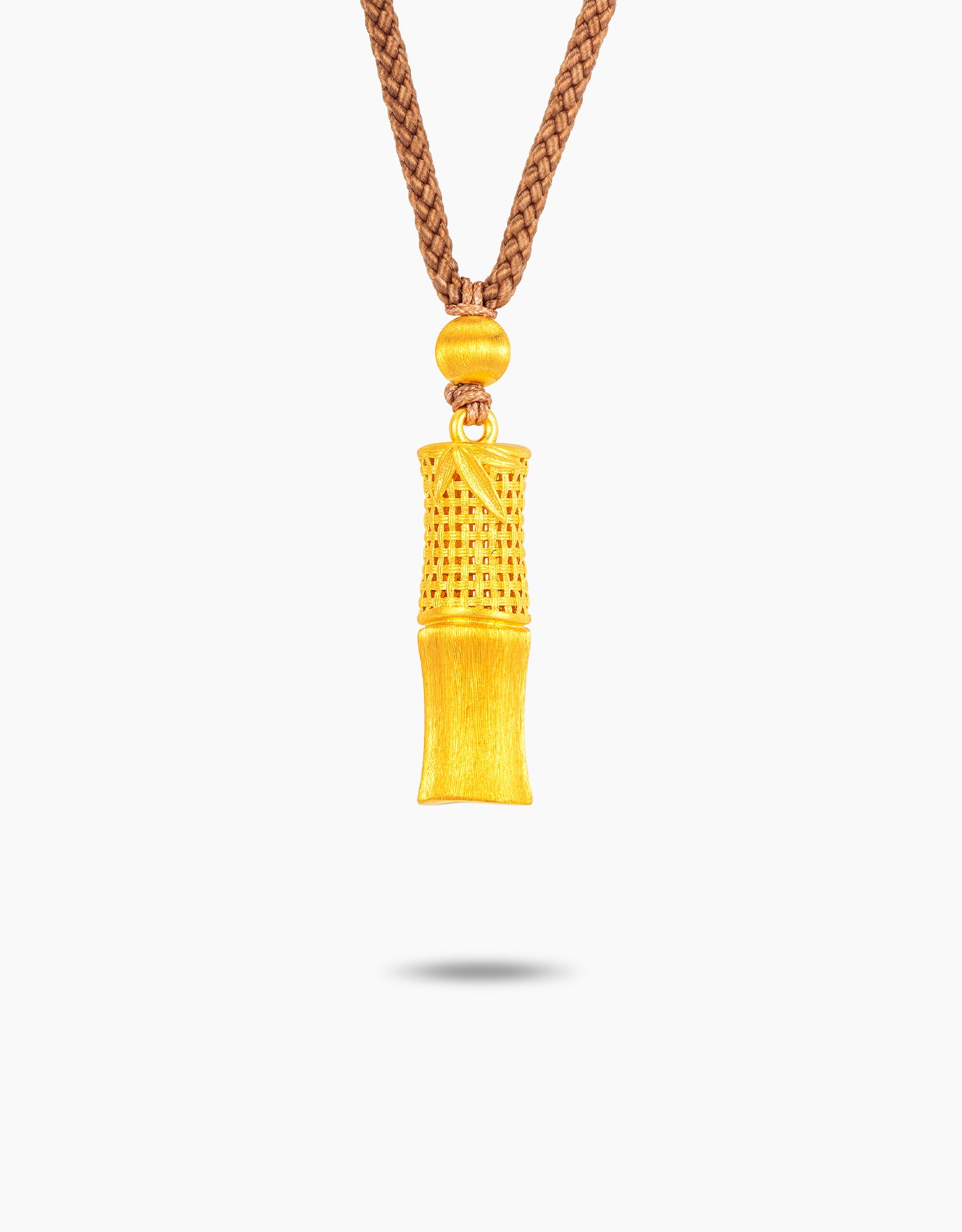LVC 9IN Bamboo Weave 999 Gold Necklace