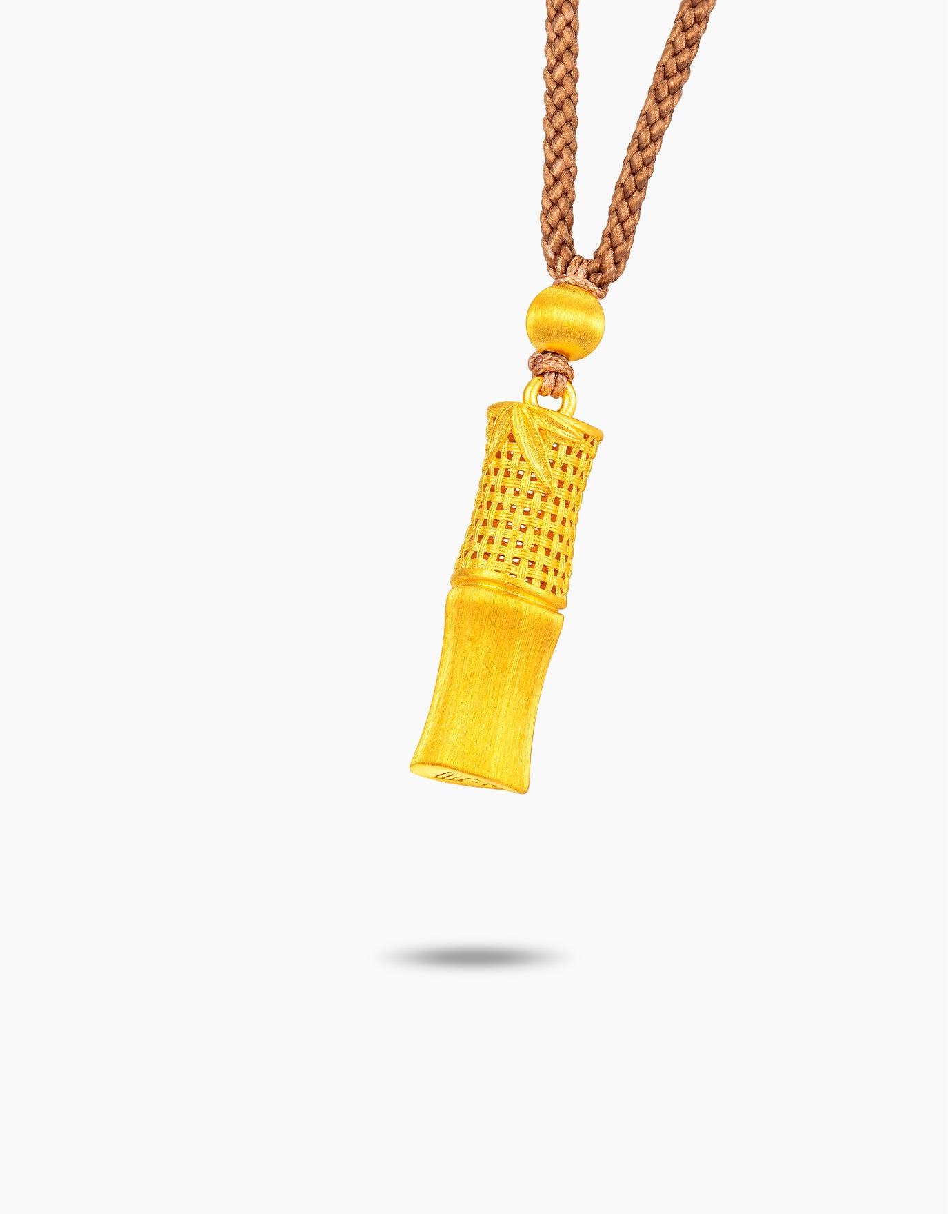LVC 9IN Bamboo Weave 999 Gold Necklace