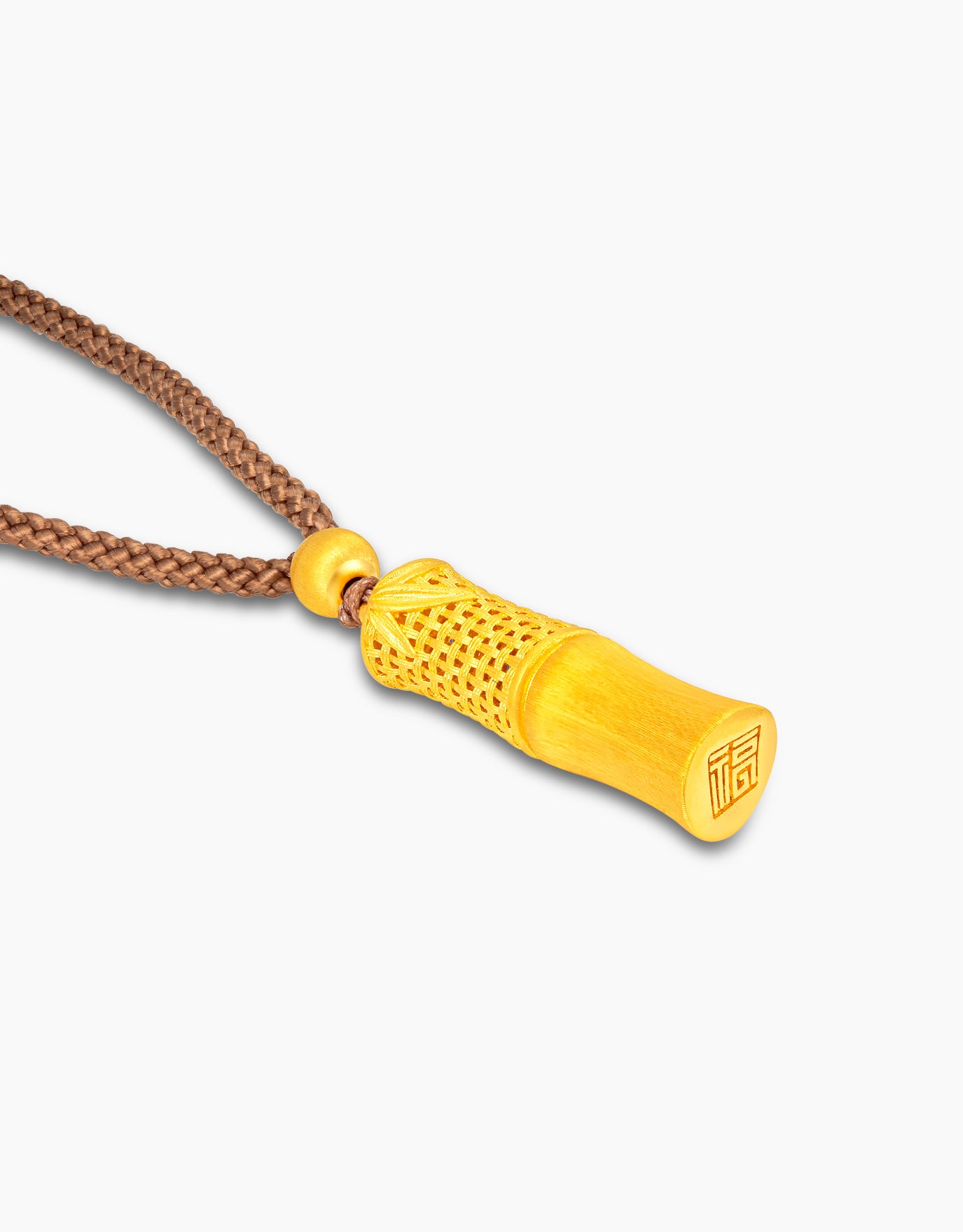 LVC 9IN Bamboo Weave 999 Gold Necklace