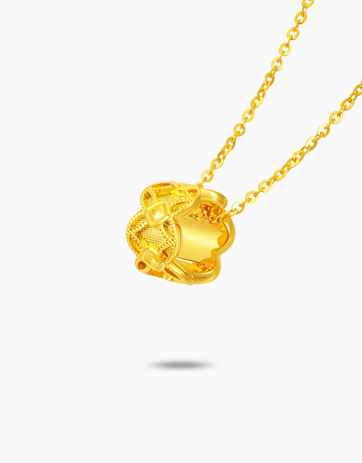 LVC 9IN Lucky Coin Shimmer 999 Gold Necklace
