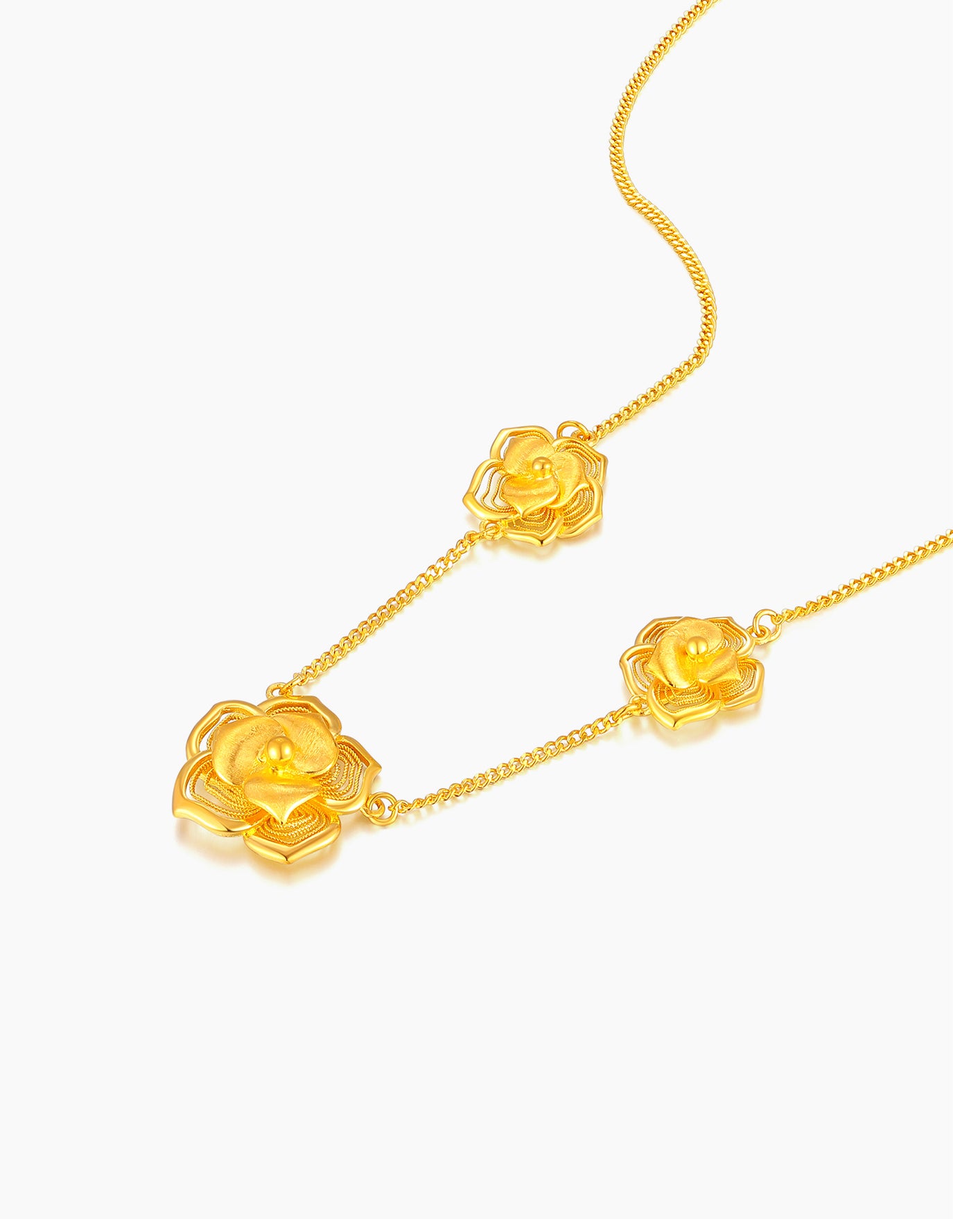 LVC 9IN Bloom Radiance 999 Gold Necklace