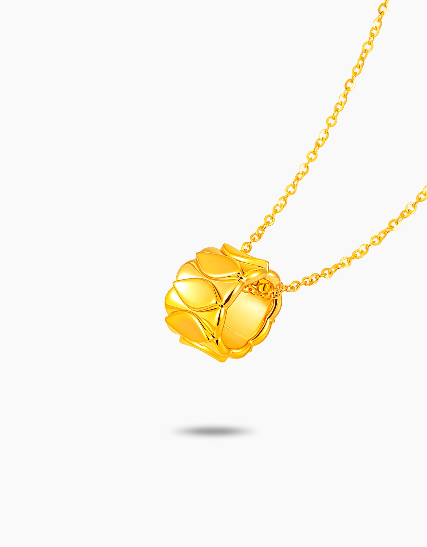 LVC 9IN Leaf Weave 999 Gold Necklace