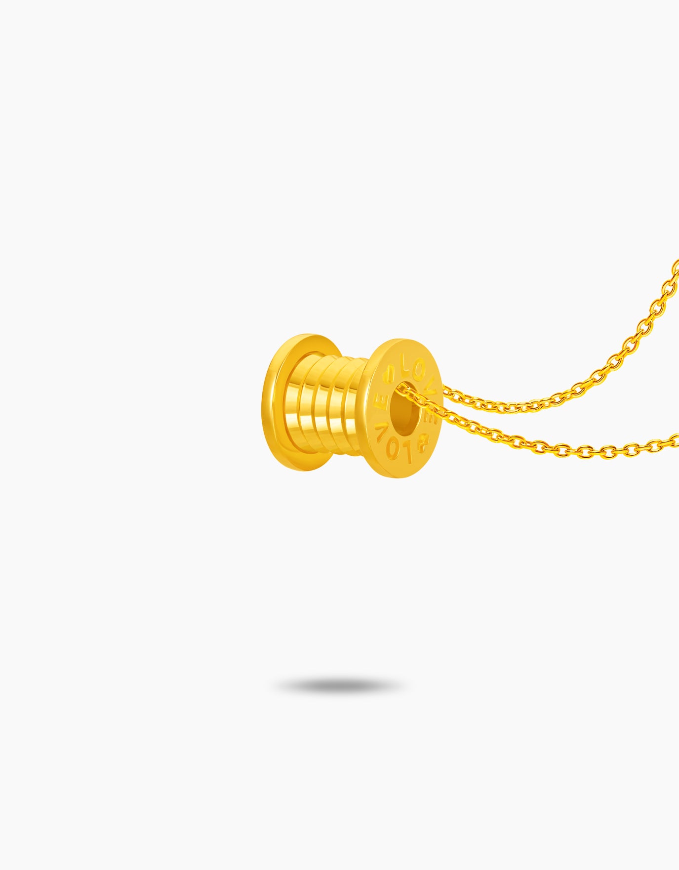 LVC 9IN Rolling Barrel 999 Gold Pendant
