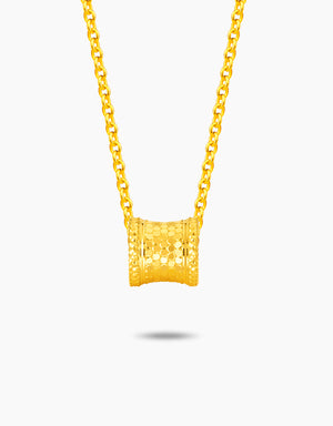 LVC 9IN Sequin Barrel 999 Gold Pendant
