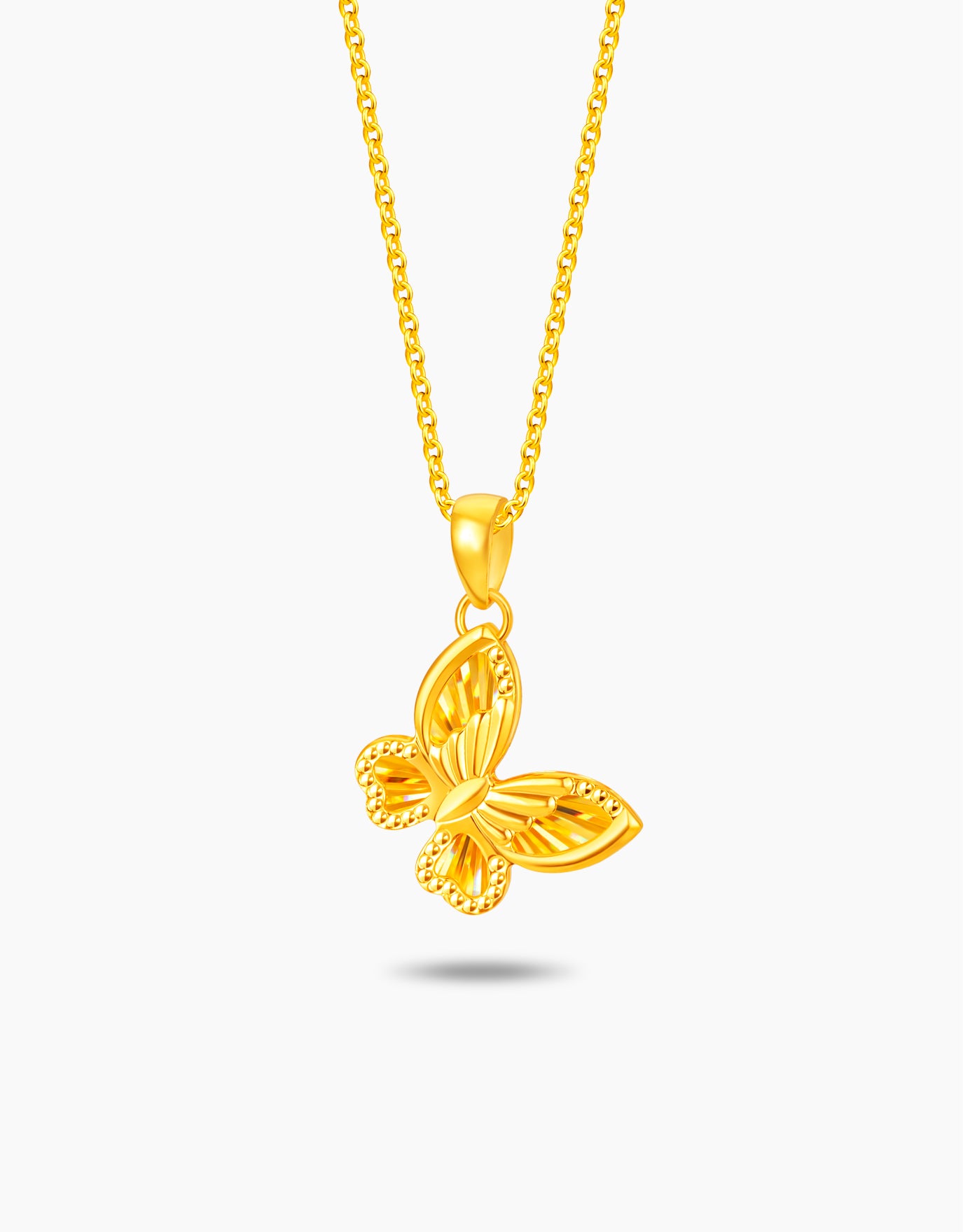 LVC 9IN Butterfly 999 Gold Pendant