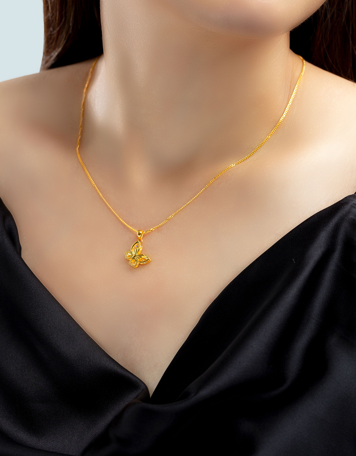 LVC 9IN Butterfly 999 Gold Pendant – Love & Co.
