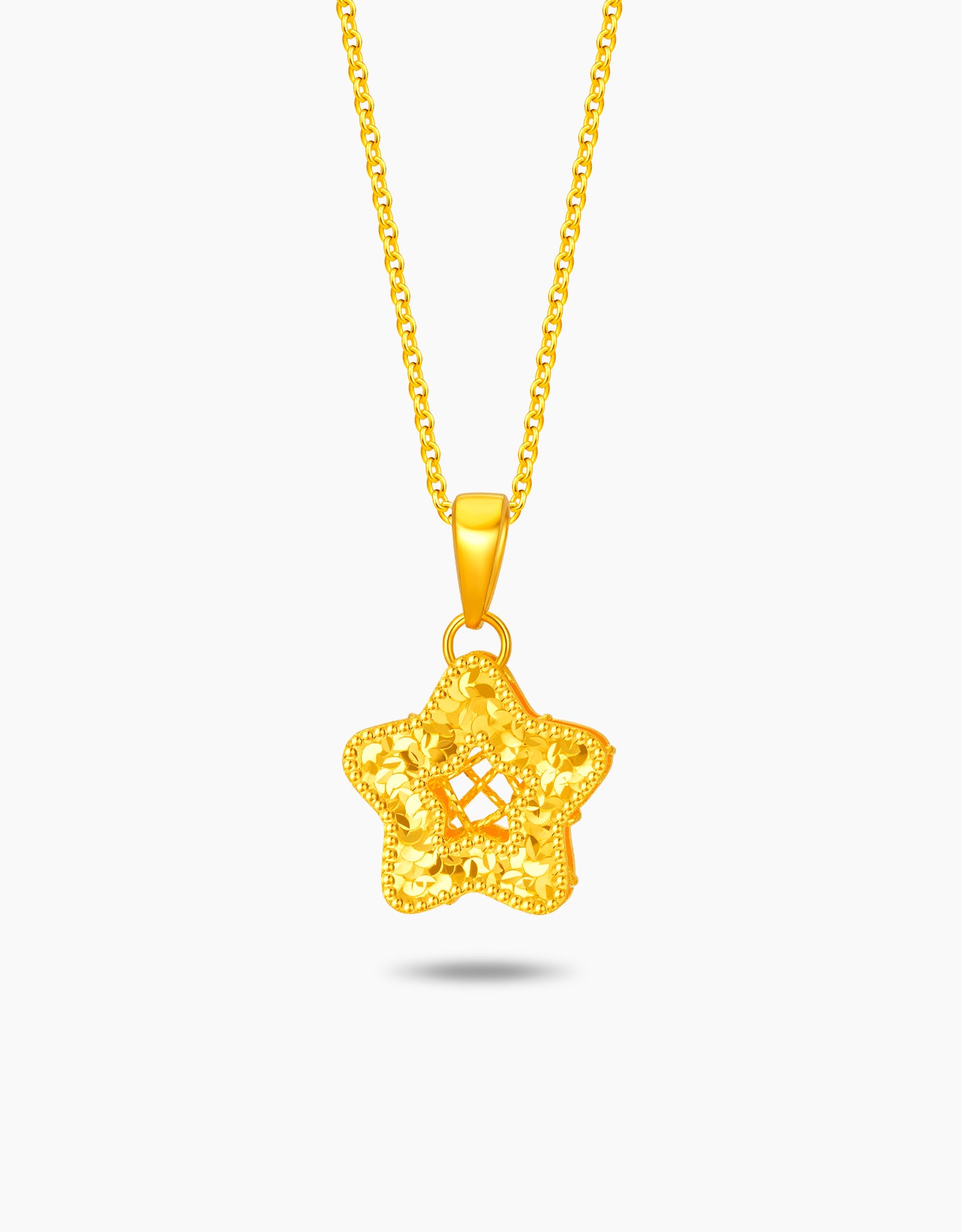 LVC 9IN Beaming Star 999 Gold Pendant