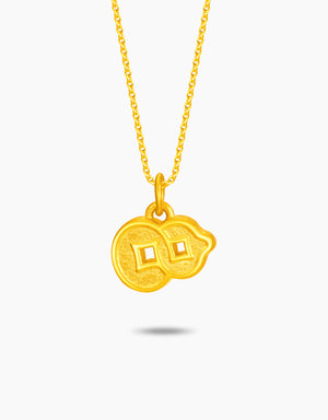LVC 9IN Gourd of Luck 999 Gold Pendant