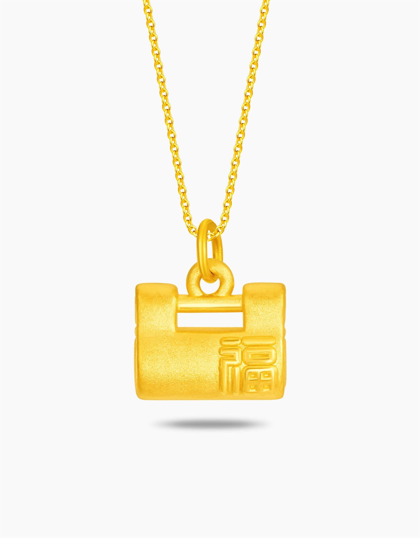 LVC 9IN Blessings Lock 999 Gold Pendant