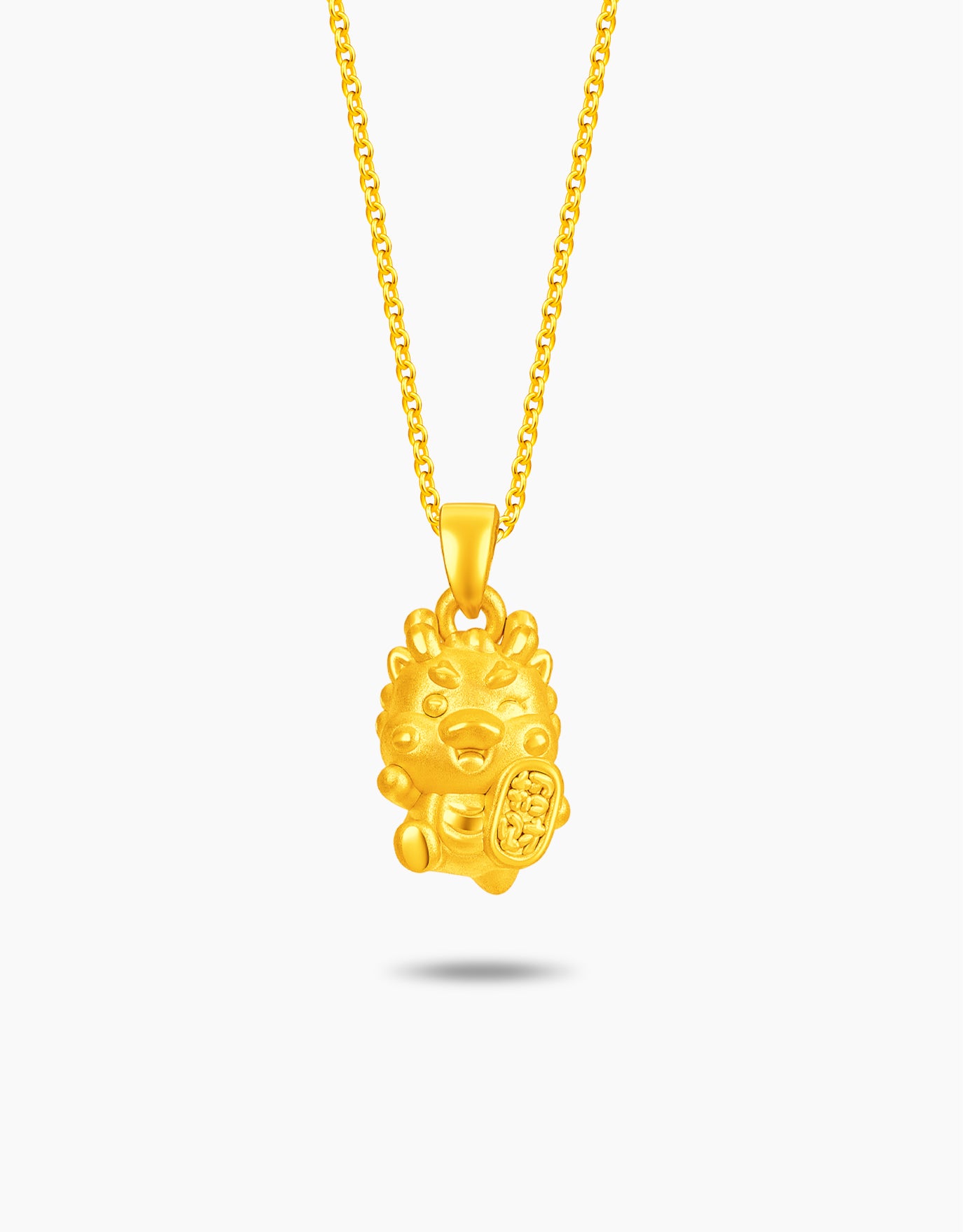 LVC 9IN Fortune Dragon 999 Gold Pendant