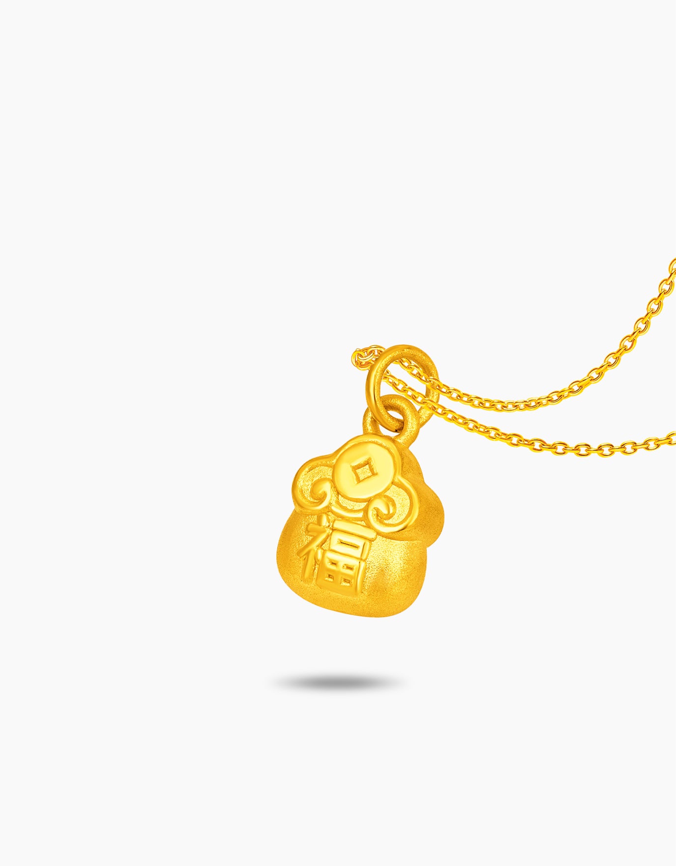 LVC 9IN Golden Bag 999 Gold Pendant