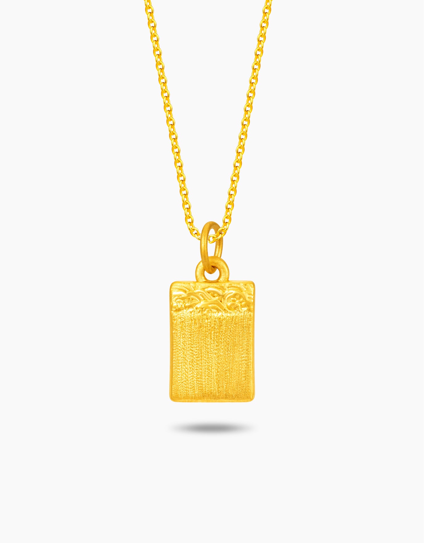 LVC 9IN Rectangle Amulet 999 Gold Pendant