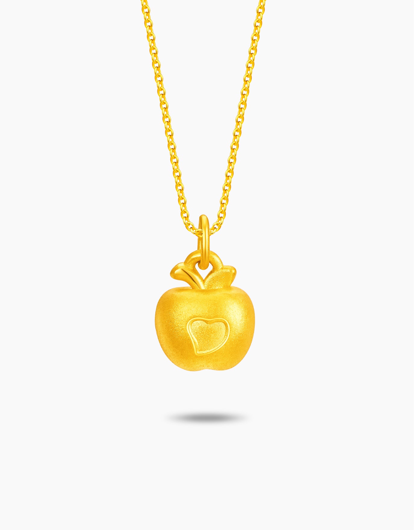 LVC 9IN Apple Heart 999 Gold Pendant