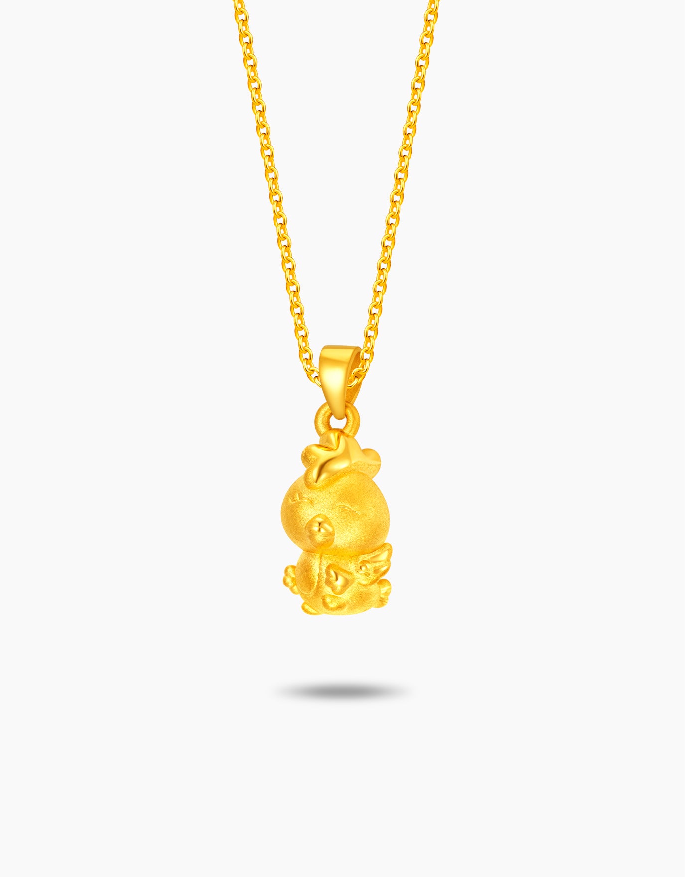 LVC 9IN Angel Rooster 999 Gold Zodiac Pendant