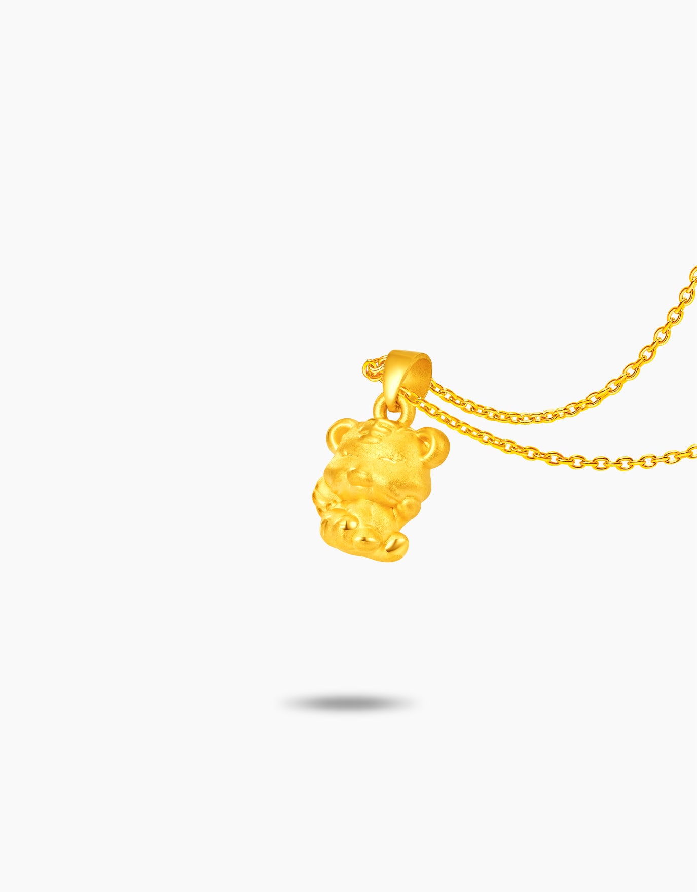 LVC 9IN Angel Tiger 999 Gold Zodiac Pendant