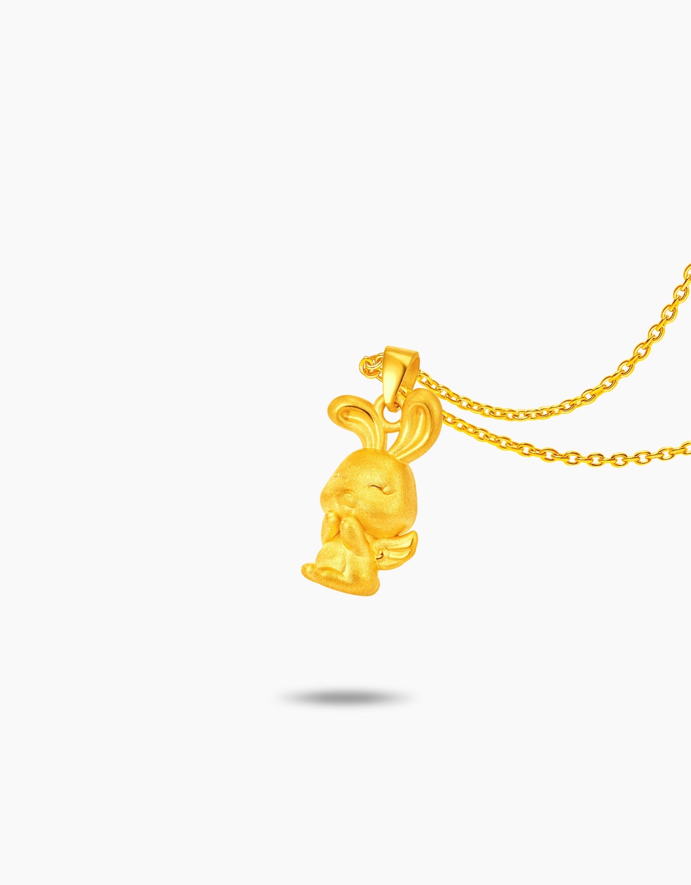 LVC 9IN Angel Rabbit 999 Gold Zodiac Pendant