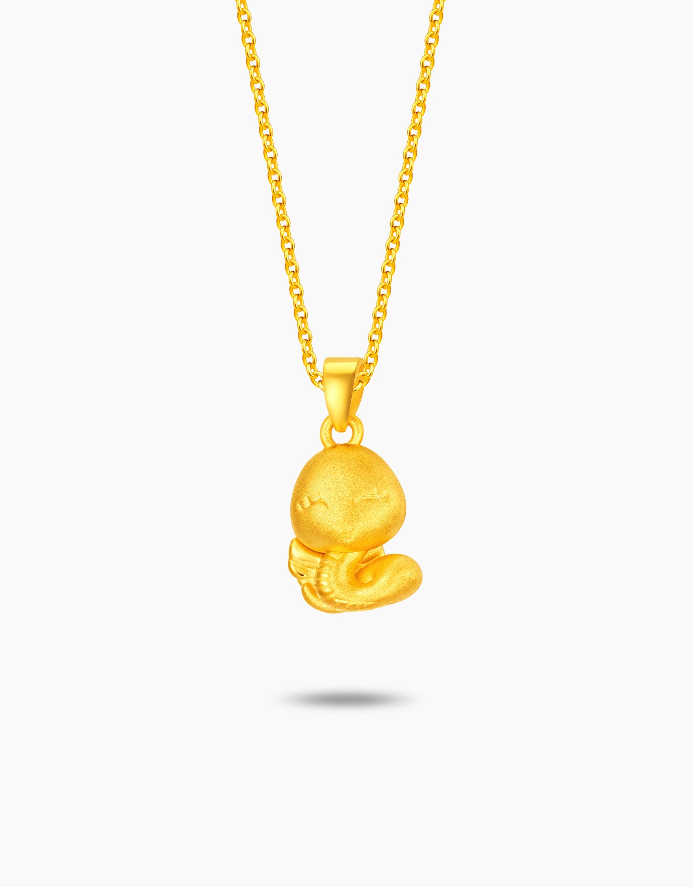 LVC 9IN Angel Snake 999 Gold Zodiac Pendant