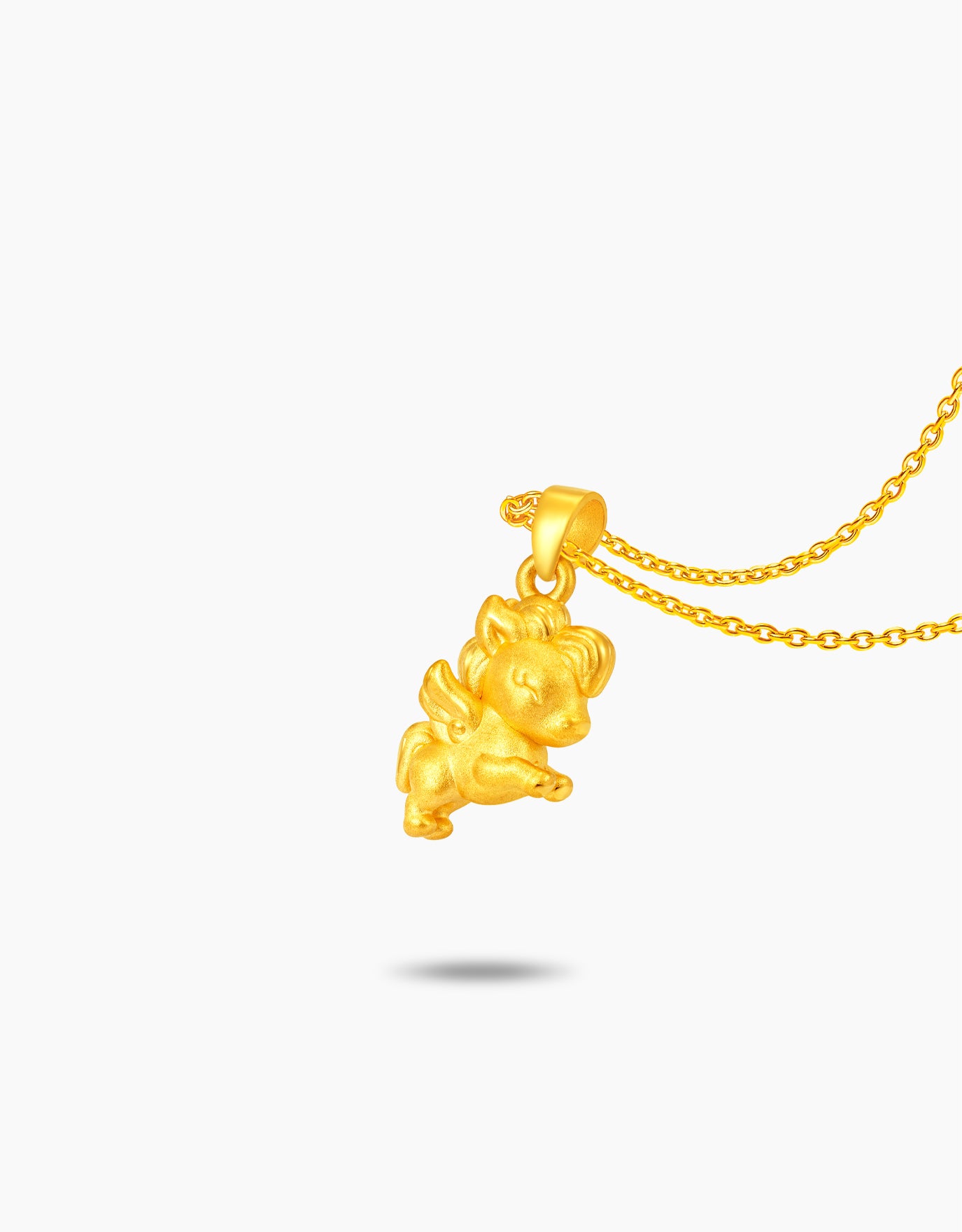 LVC 9IN Angel Horse 999 Gold Zodiac Pendant