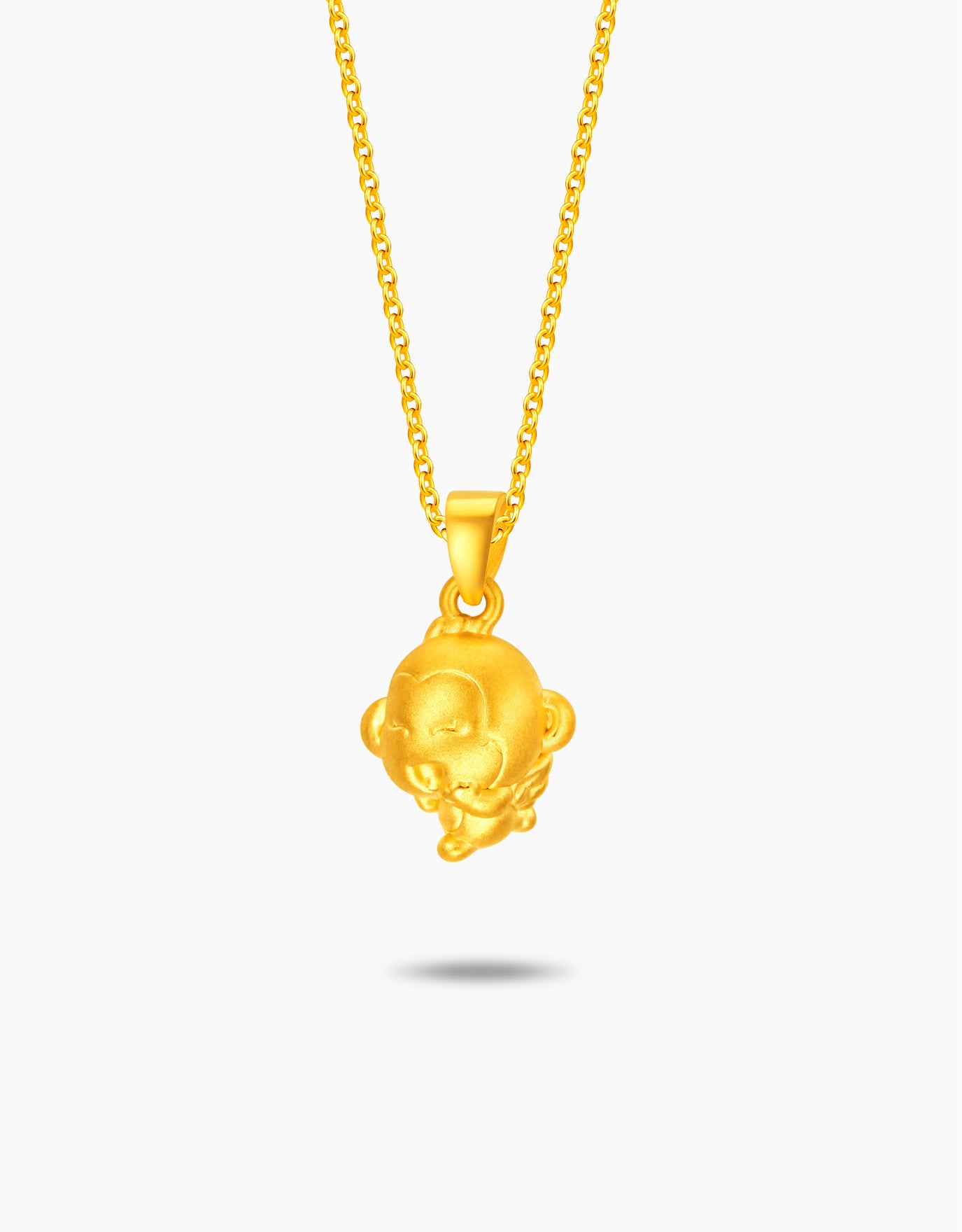 LVC 9IN Angel Monkey 999 Gold Zodiac Pendant