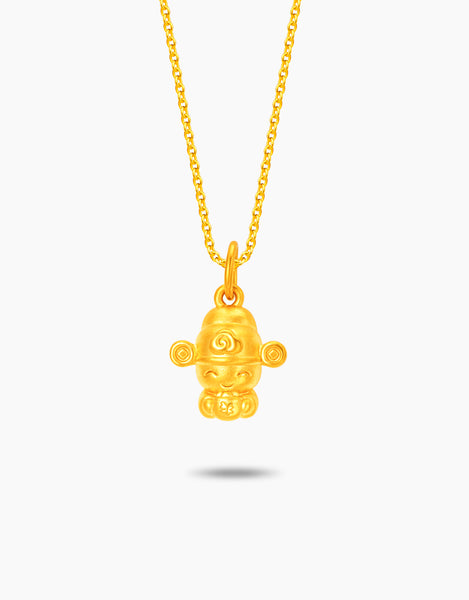 LVC 9IN Baby Cai Shen 999 Gold Pendant – Love & Co.