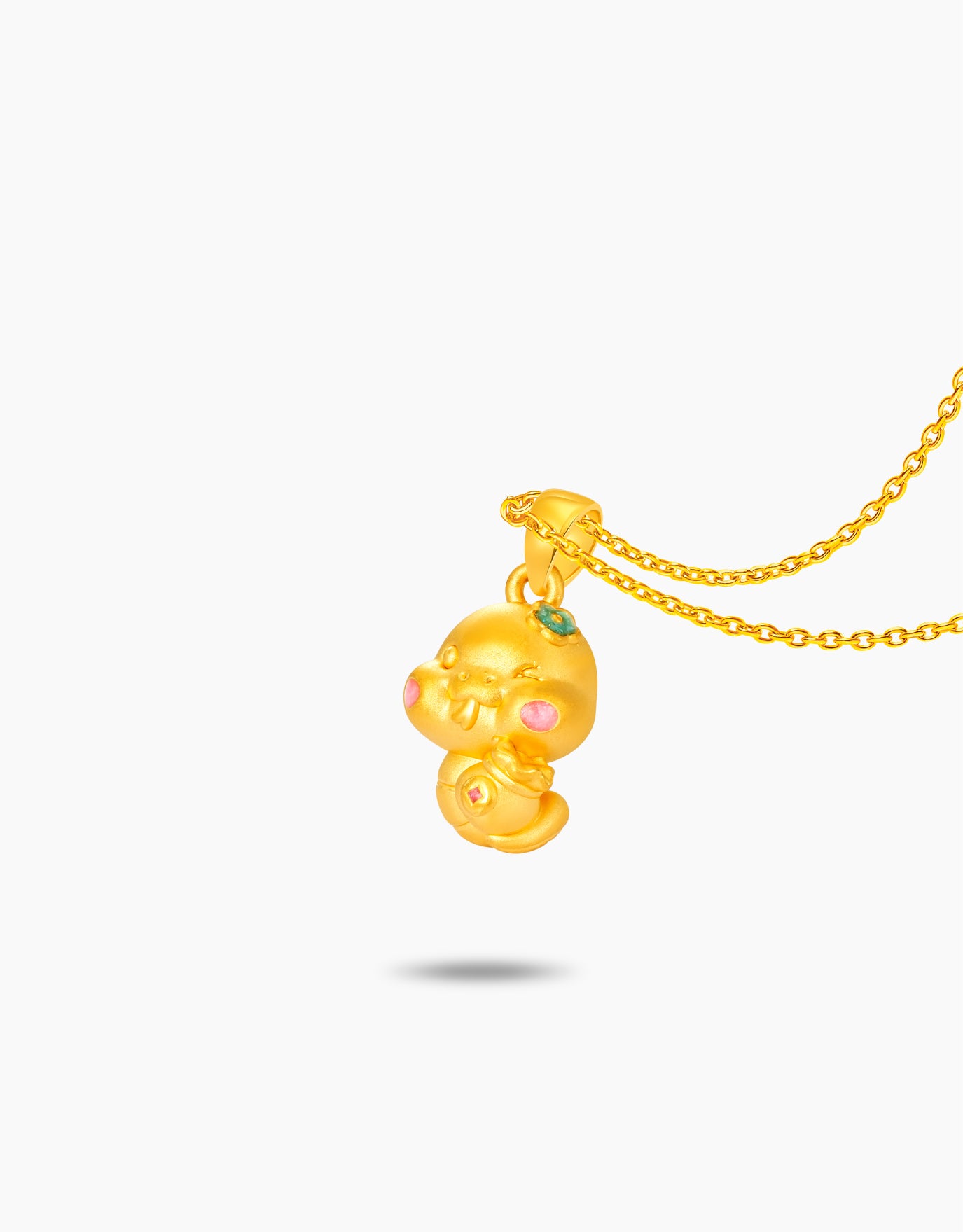 LVC 9IN Cheeky Baby Snake 999 Gold Zodiac Pendant
