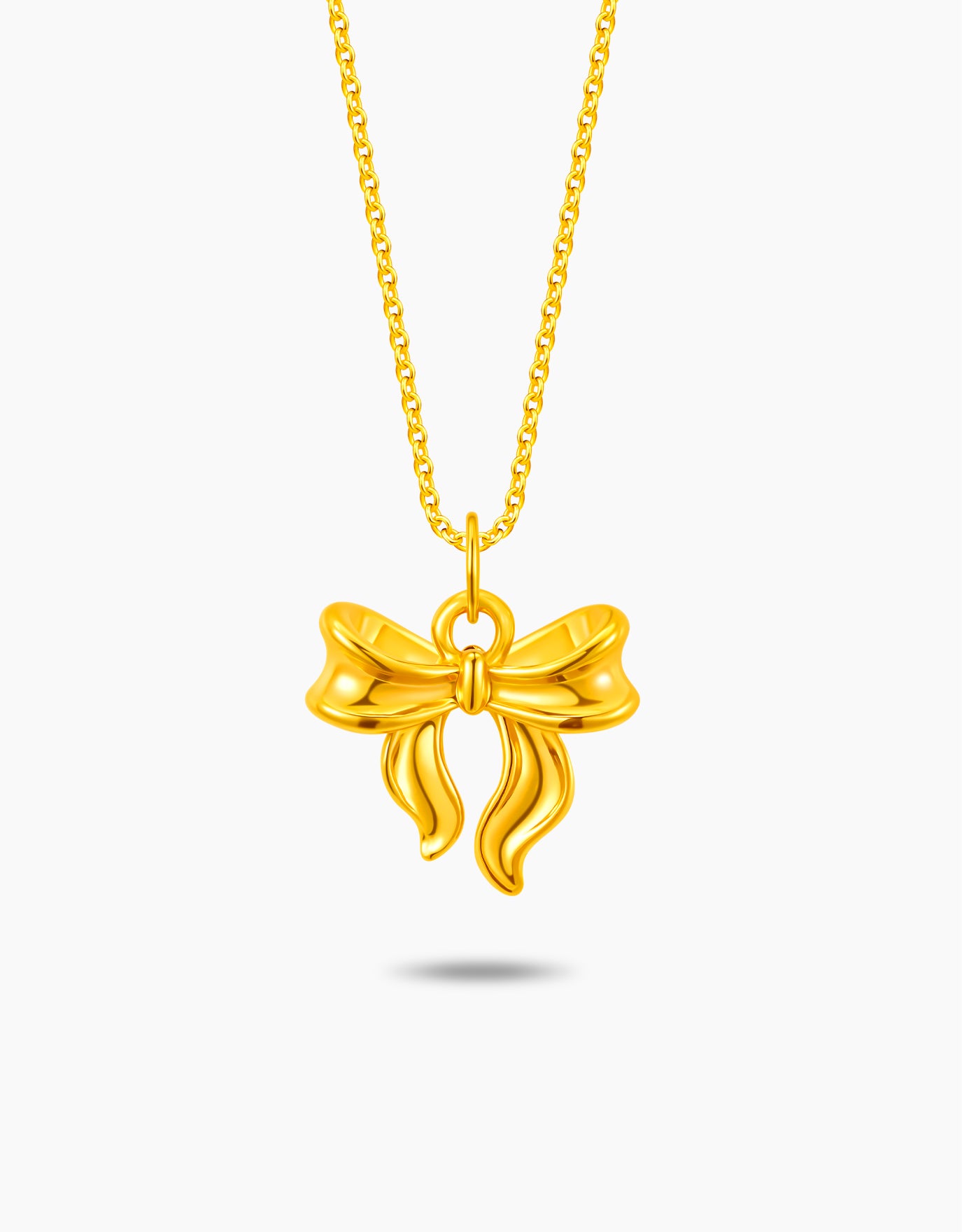 LVC 9IN Elegant Bow 999 Gold Pendant
